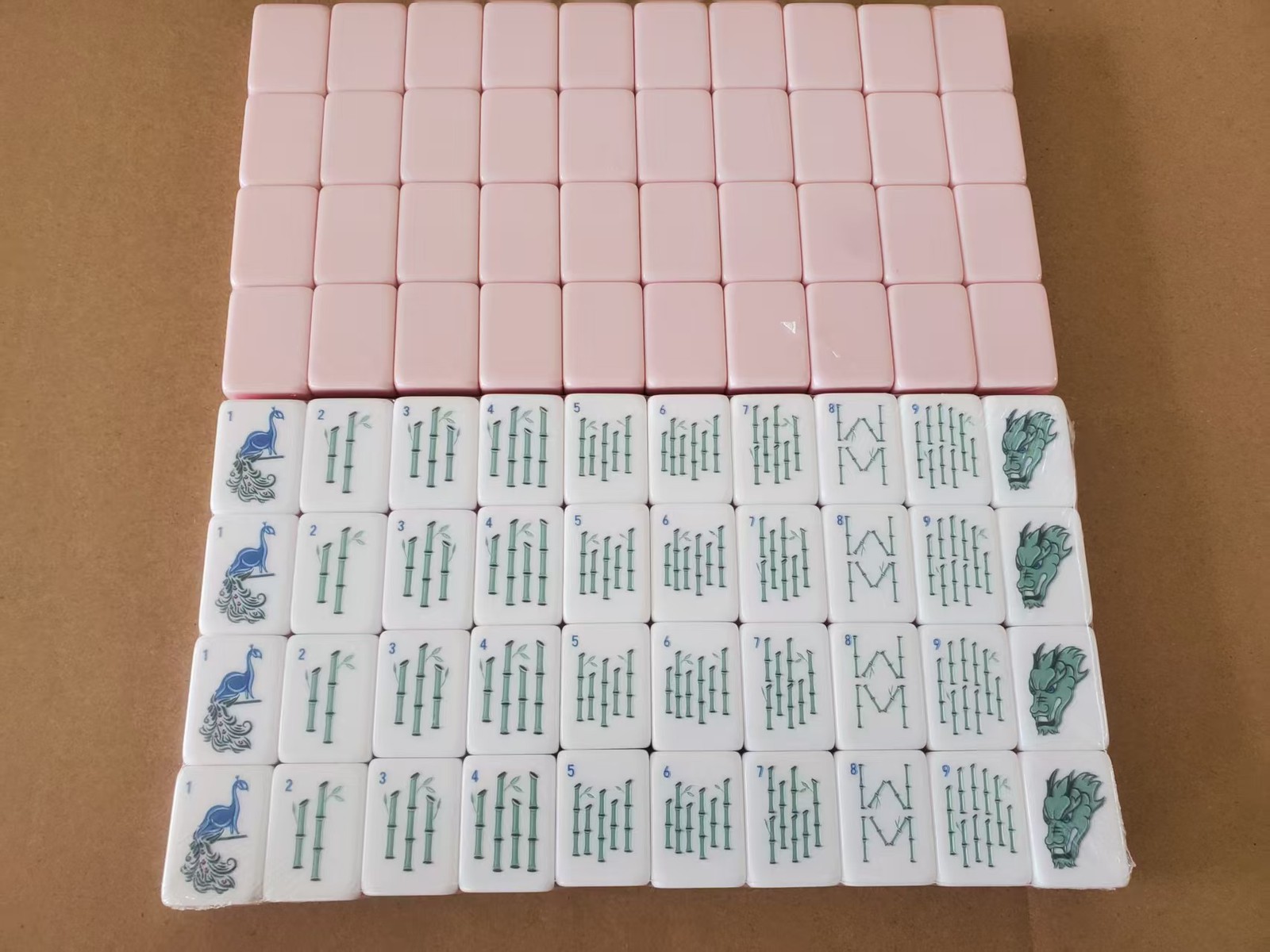 NEW! Vibrant Layered Mahjong Tiles – Full American Set 160Tiles – Dragon Monkey