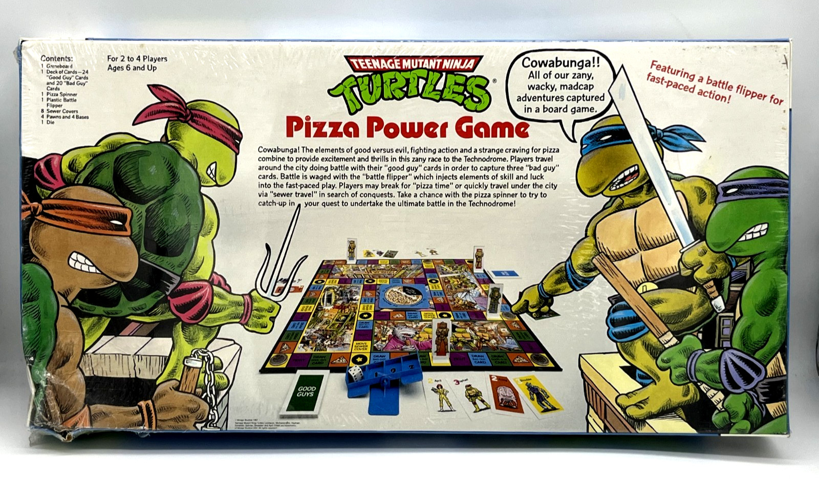 1987 TMNT Teenage Mutant Ninja Turtles Pizza Power Board Game RARE SEALED!!