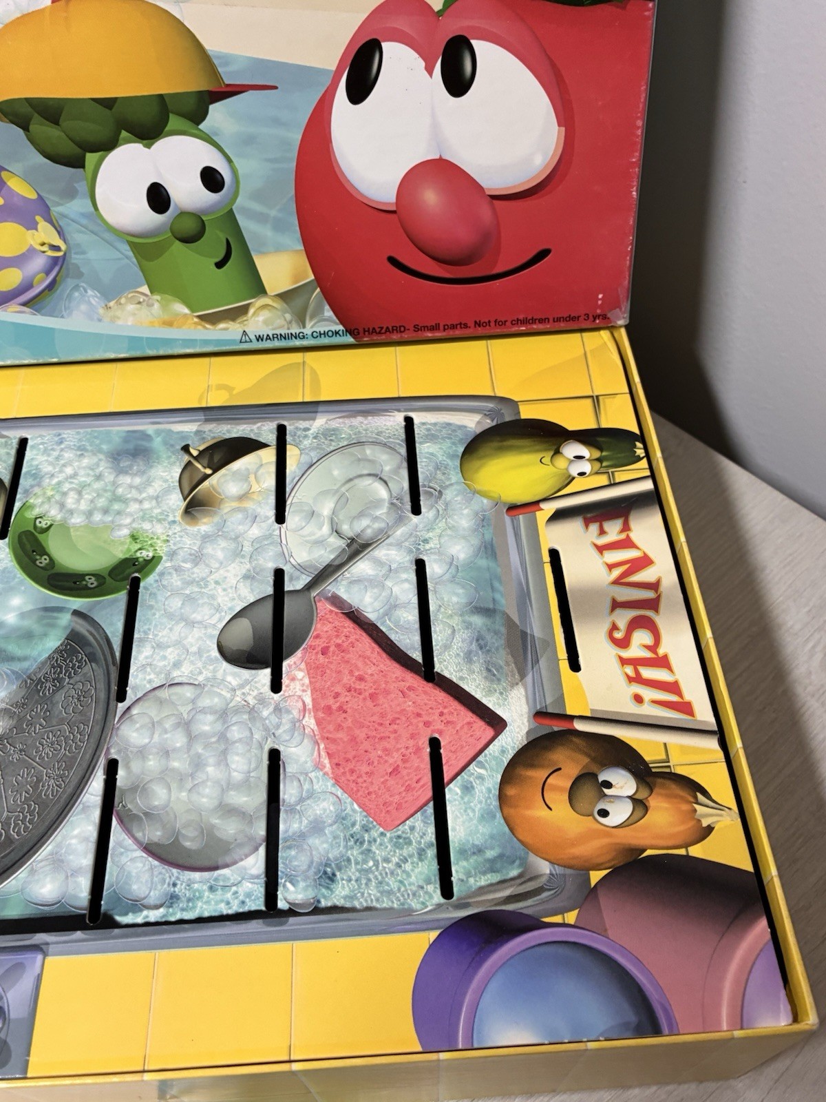 VeggieTales Don’t Sink In The Sink Board Game Talicor 1999 Complete Family VTG