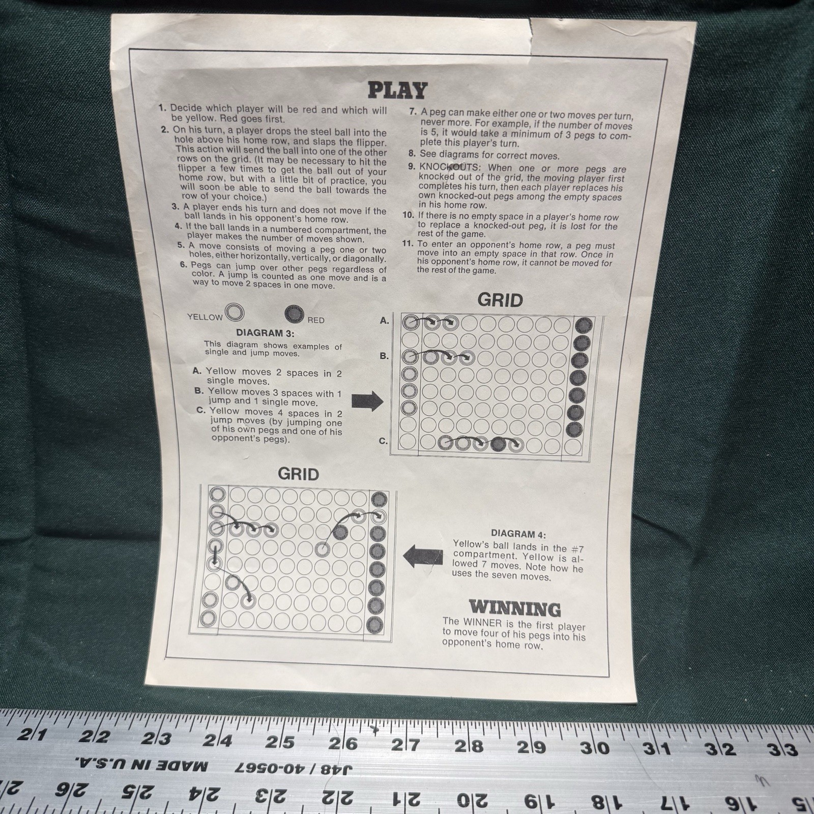 Vintage 1978 IDEAL Four Over Board Game 100% COMPLETE – GOOD SHAPE in BOX WORKS