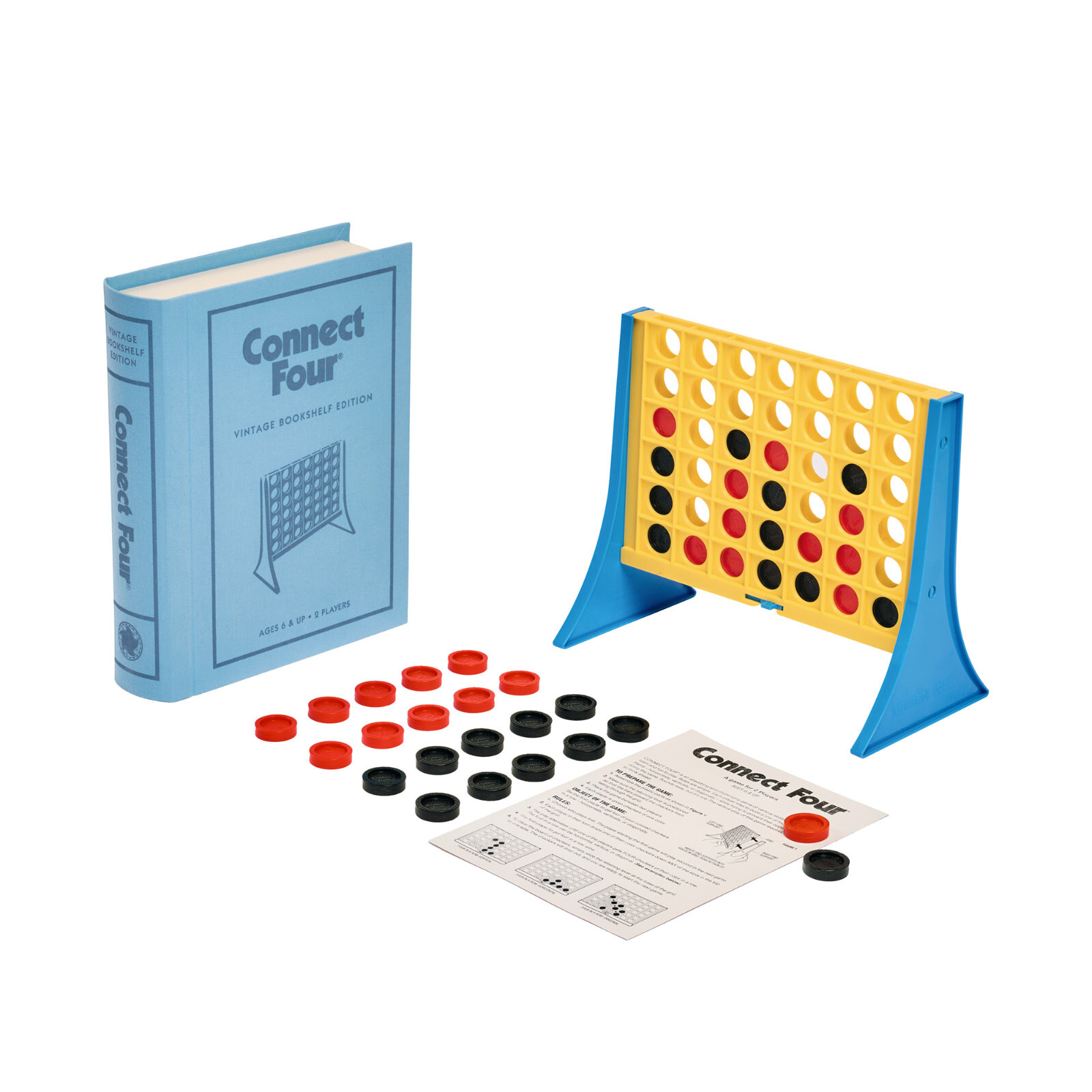 Connect Four Vintage Bookshelf Edition by WS Game Company Deluxe Board Game New