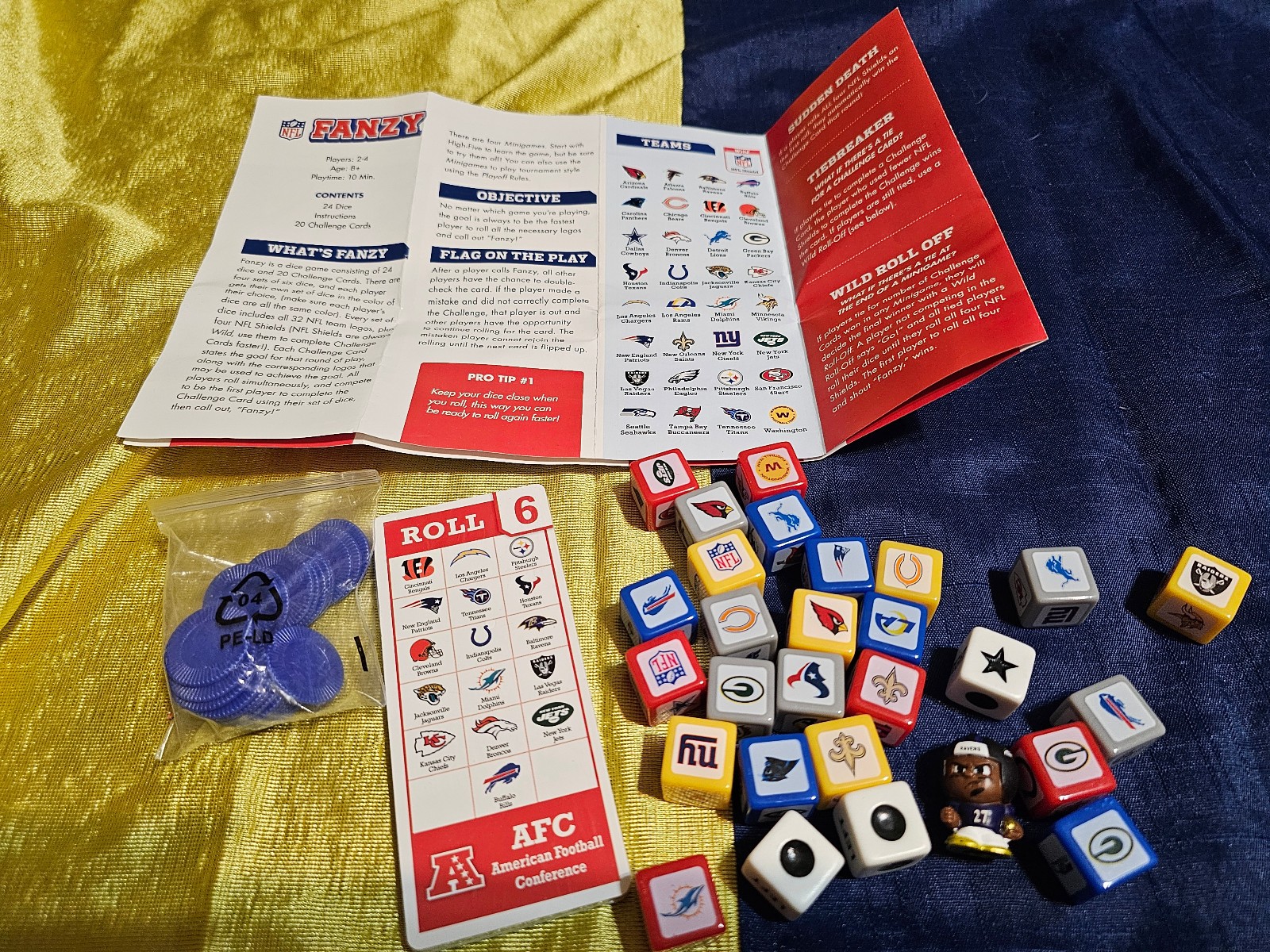 NFL Fanzy Dice Game All Present 2020 Cards Still In Shrinkwrap