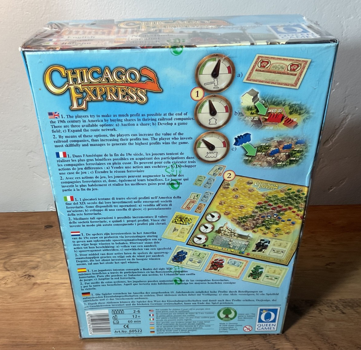 Queen Games Harry Wu Chicago Express Board Game Sealed New in Box 2008