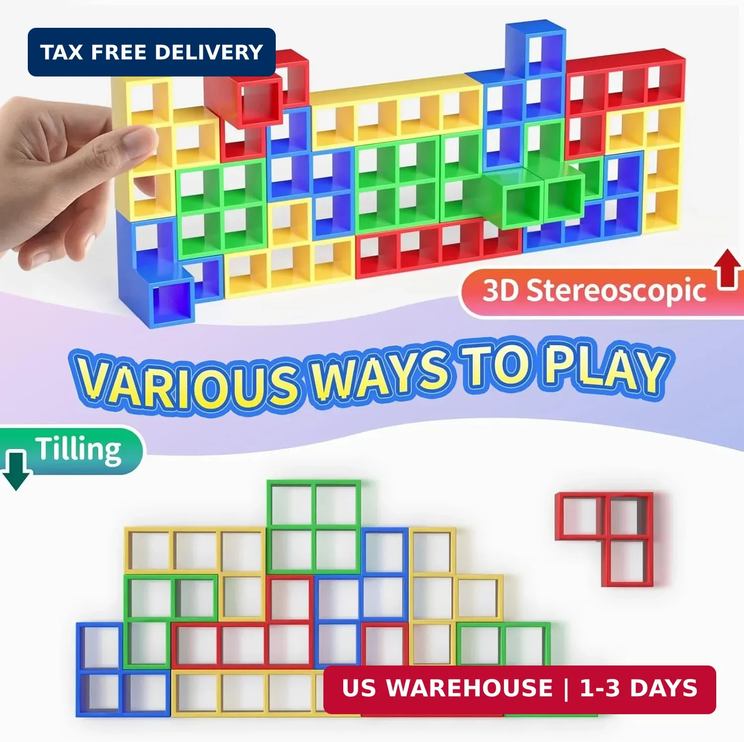 Ziogogco 48 Pcs Game Gifts, Balance Stacking Blocks Game，Perfect for Family, Par