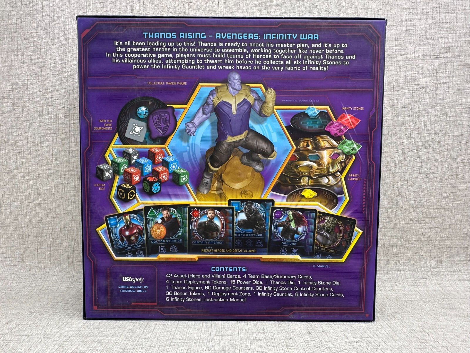 Thanos Rising Avengers: Infinity War Board Game 100% Complete 2018 Marvel 2-4 pl