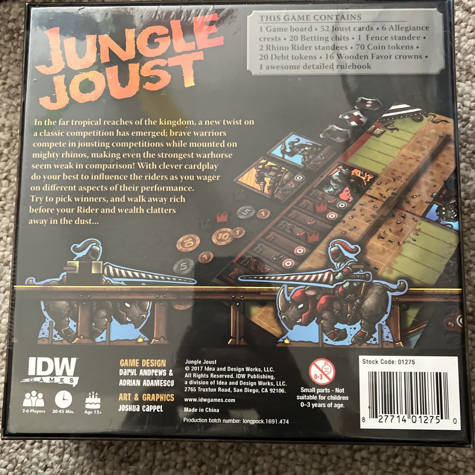 Jungle Joust Board Game IDW NEW SEALED Ages 12 And Up