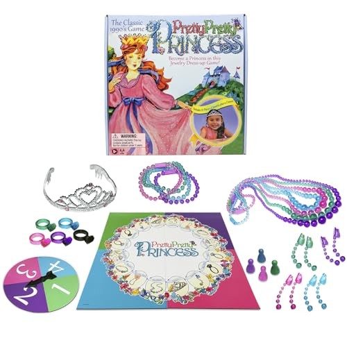Winning Moves Pretty Pretty Princess 1990s Jewelry Dress-Up Game 2-4 Players