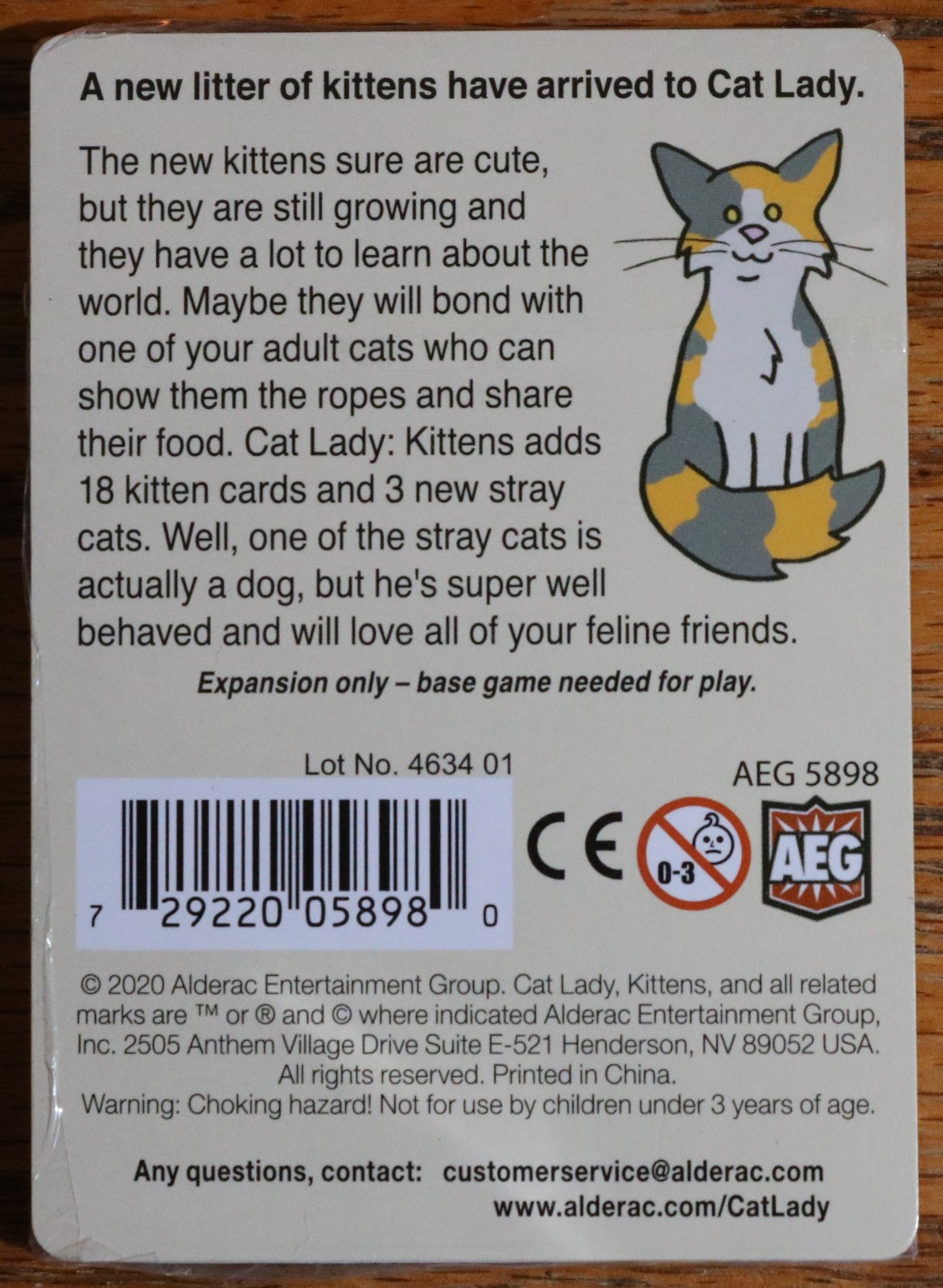 Cat Lady Game Kittens Promo Mini-Expansion AEG Games New Sealed