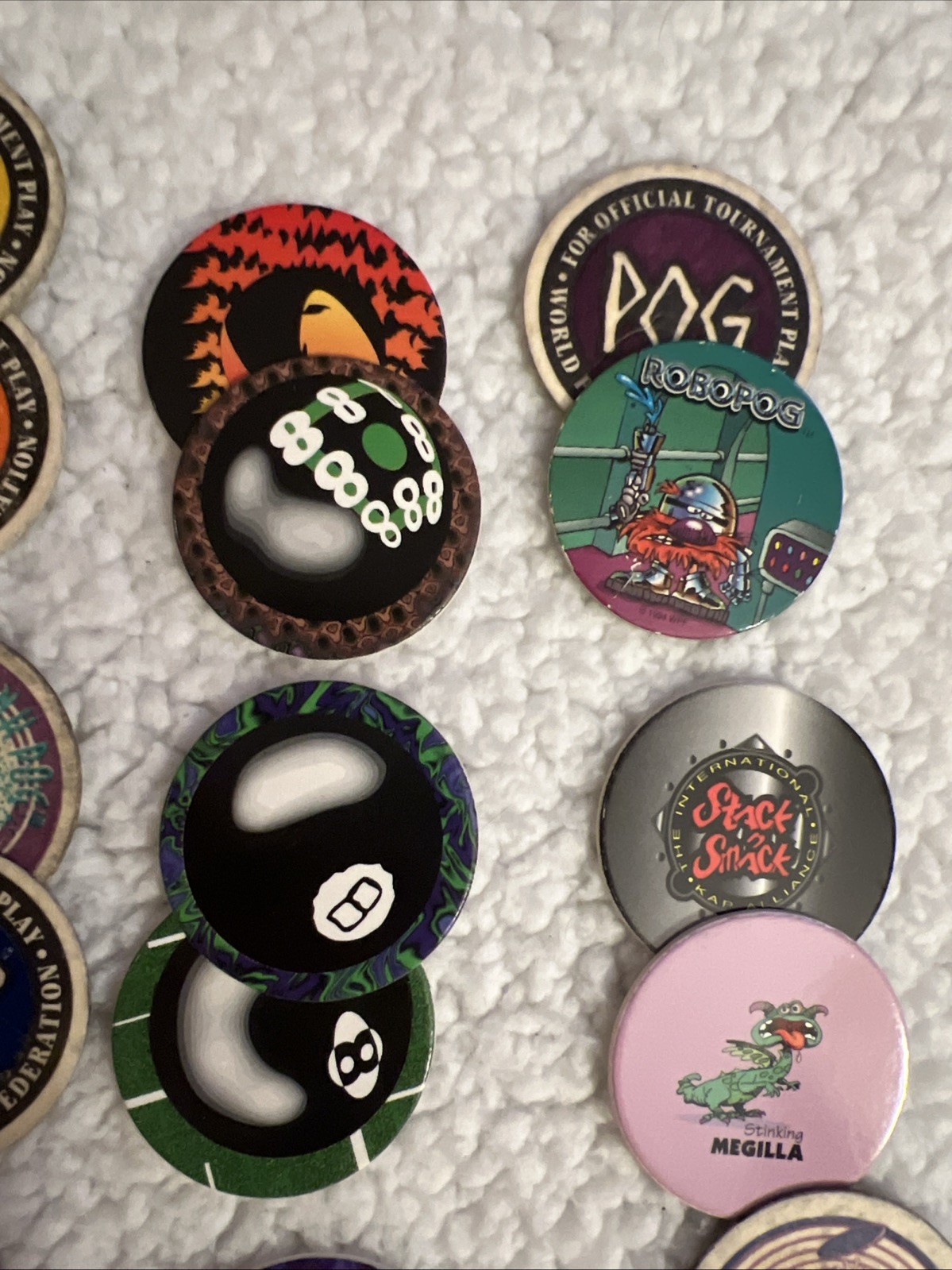 30 Pogs 1994 The World Pog Federation Coca Cola Logitech Icee Slammer