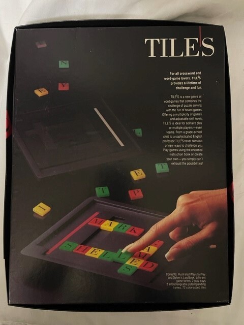 Tiles The Crossword Game System Vintage