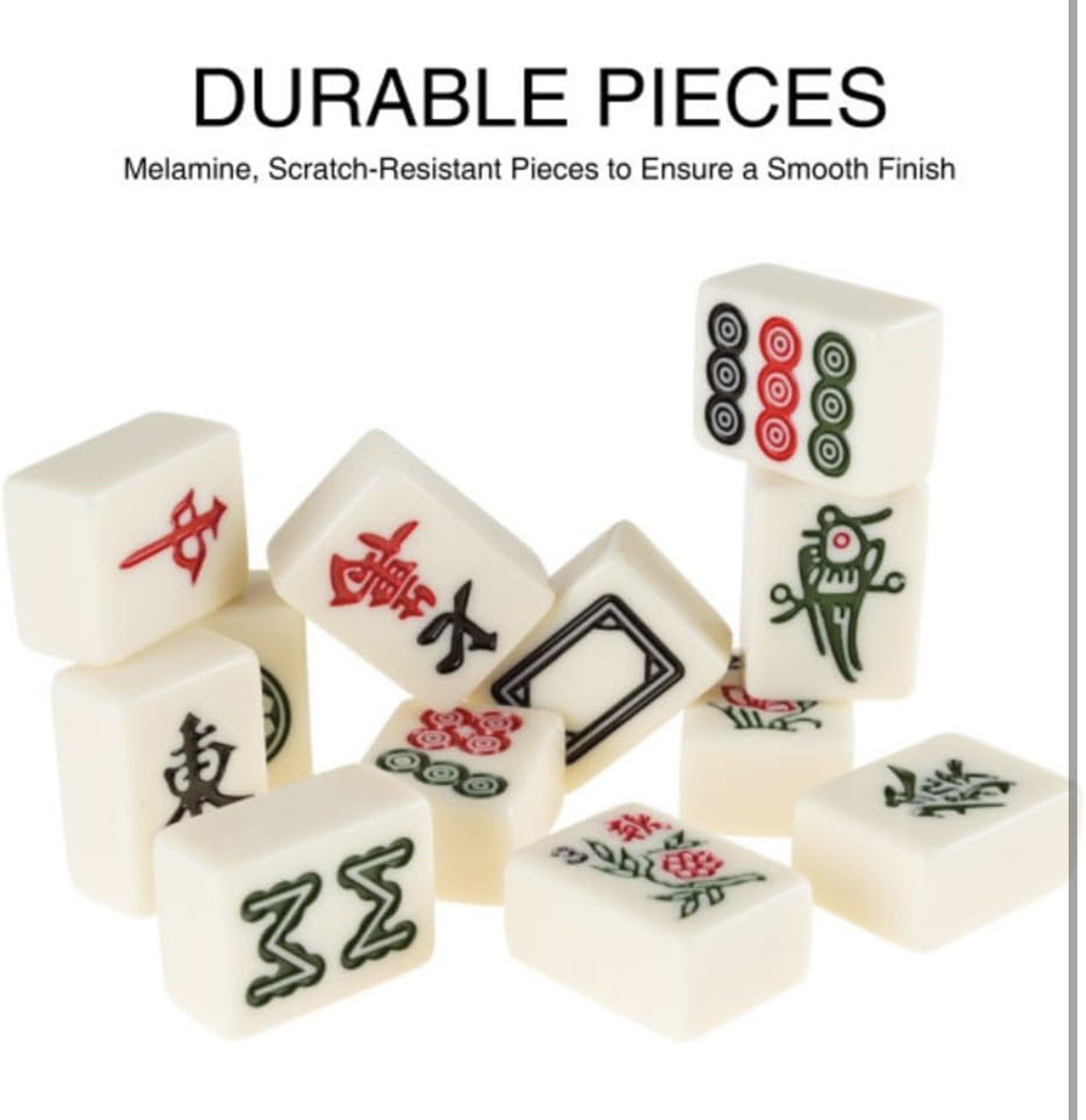 *NEW IN BOX* Traditional Mahjong Tile Game with 146 Engraved Tiles and Two Dice