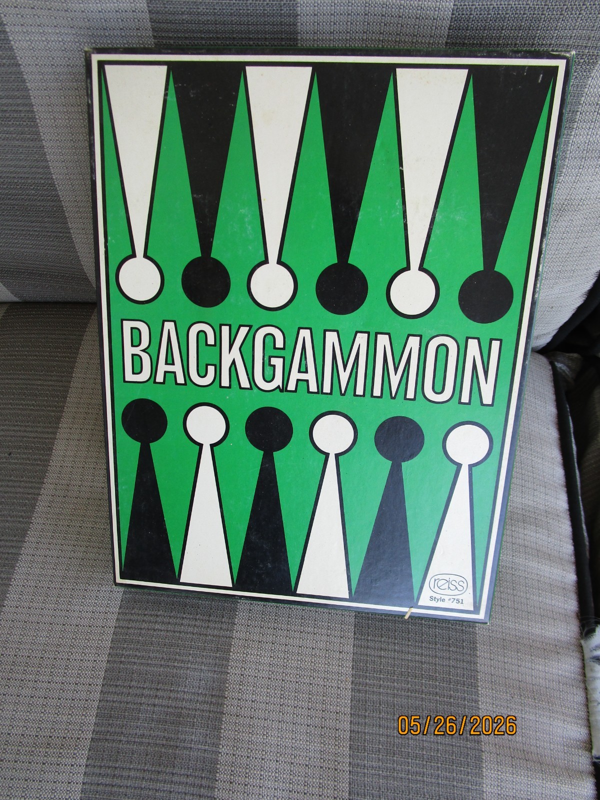 Reiss Backgammon Game, Complete, 1975