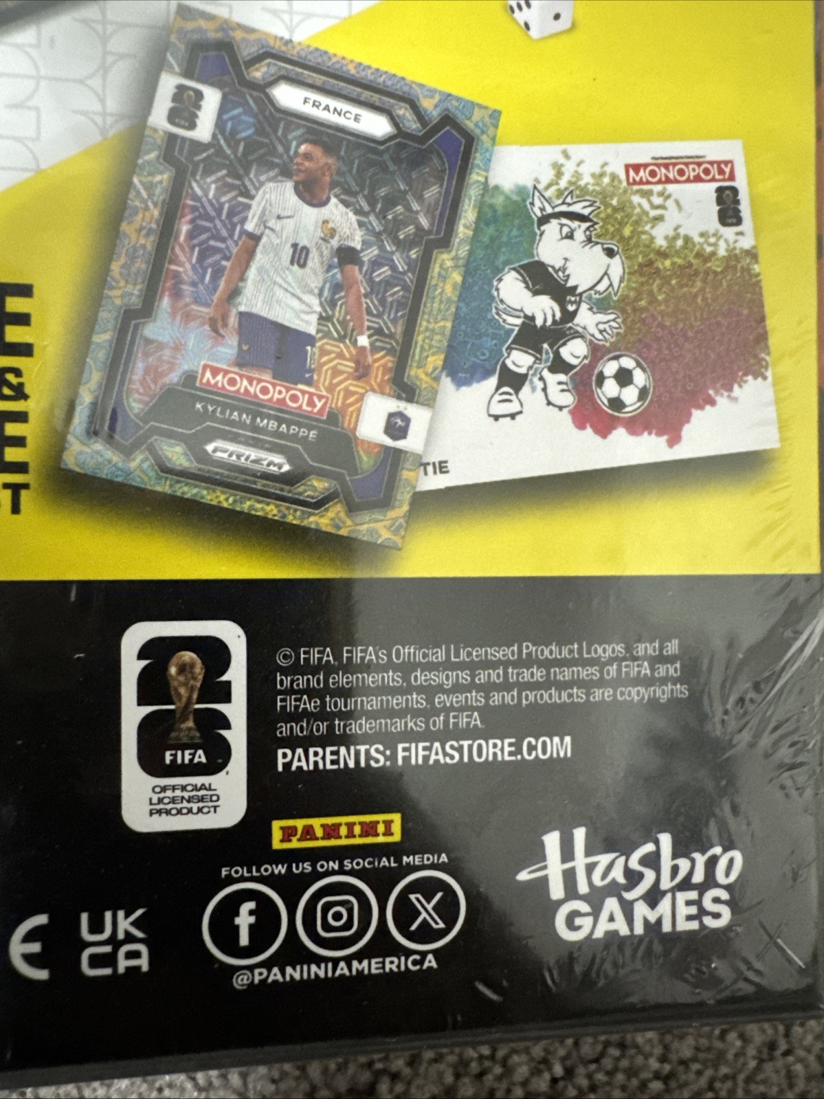 Monopoly Panini Prizm FIFA World Cup Board Game Hasbro Games Exclusive Pack