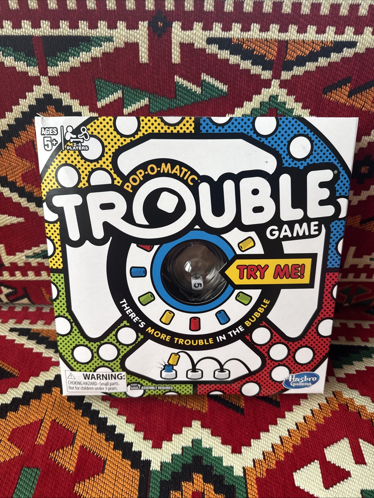 Trouble Board Game, Classic Pop-O-Matic Race Game By Hasbro