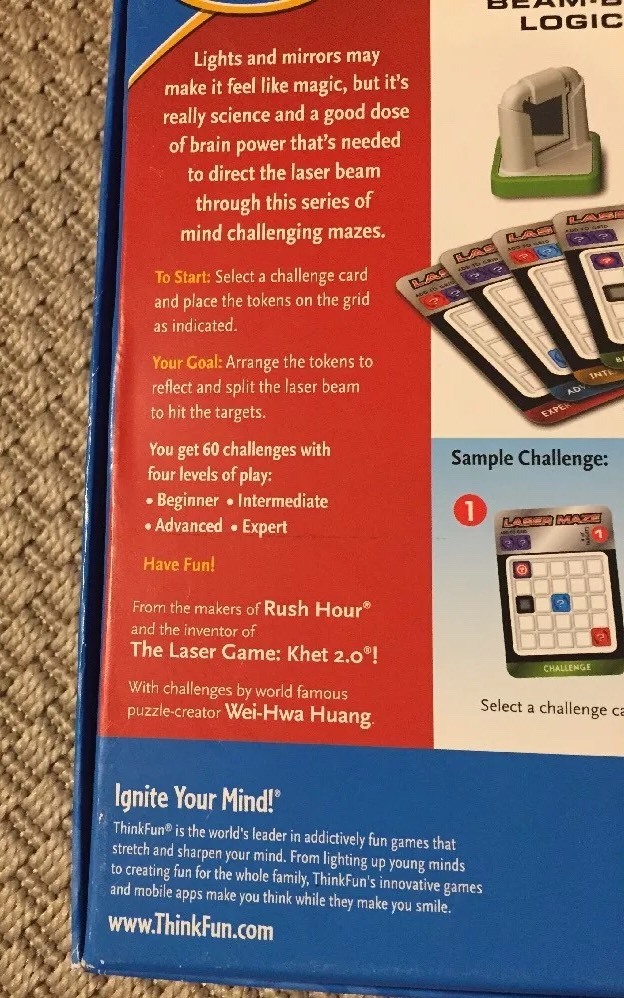 Complete-Lazer Maze Beam Bending Logic Game Ignite Your Mind By Thinkfun