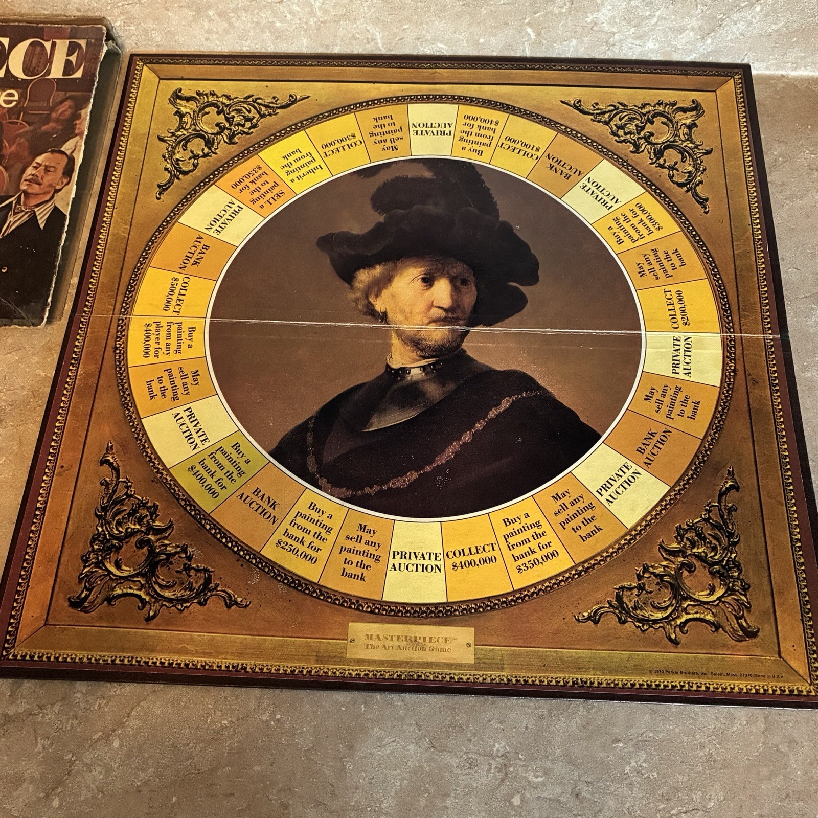 1970 Parker Brothers Masterpiece Art Auction Game Missing 1 Pawn Read