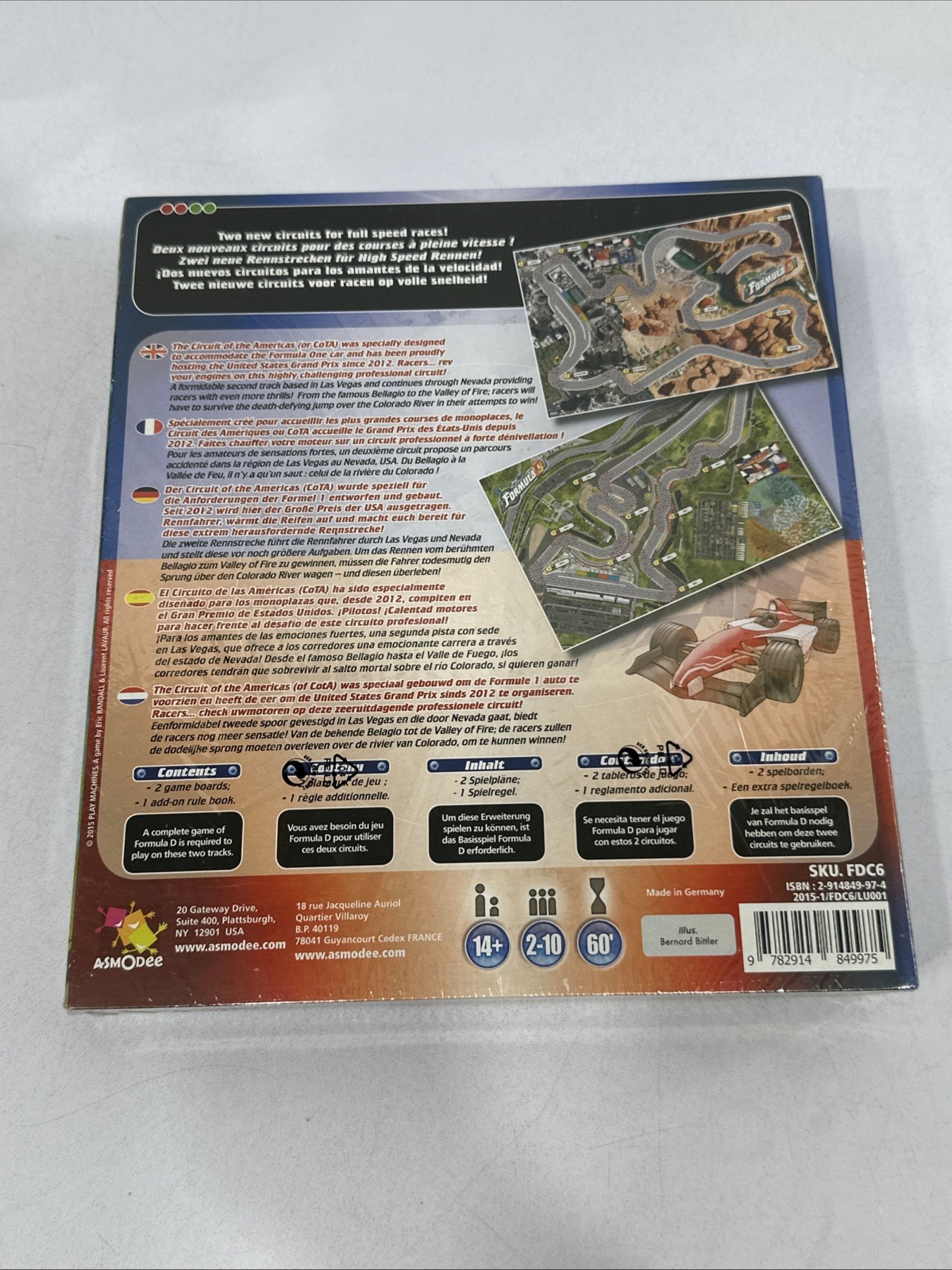 Asmodee Boardgame Expansion #6 Austin Nevada Ride Formula D
