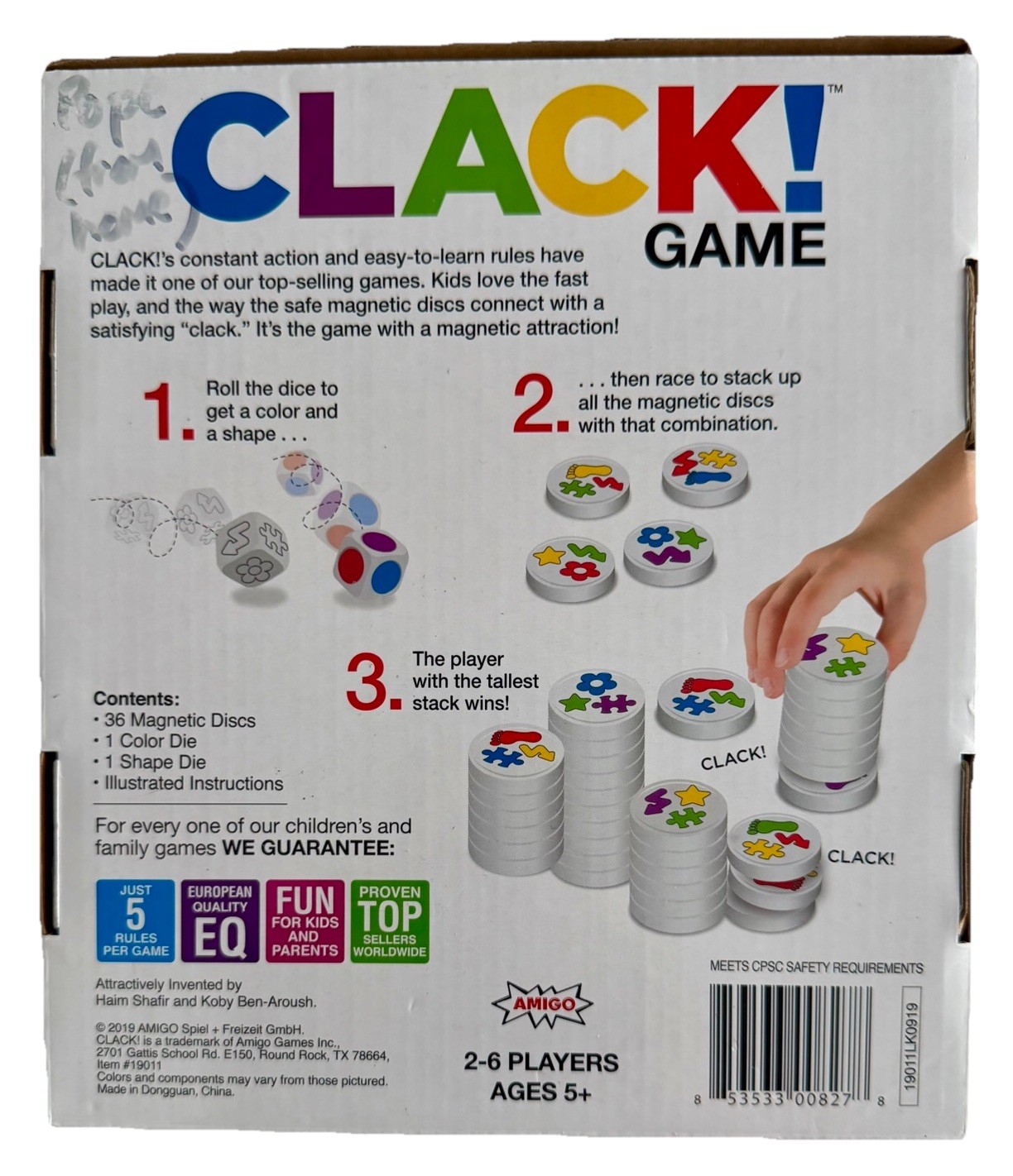 Amigo Clack! Magnet Game Magnetic Children’s Stacking Game 2-6 Players 2019