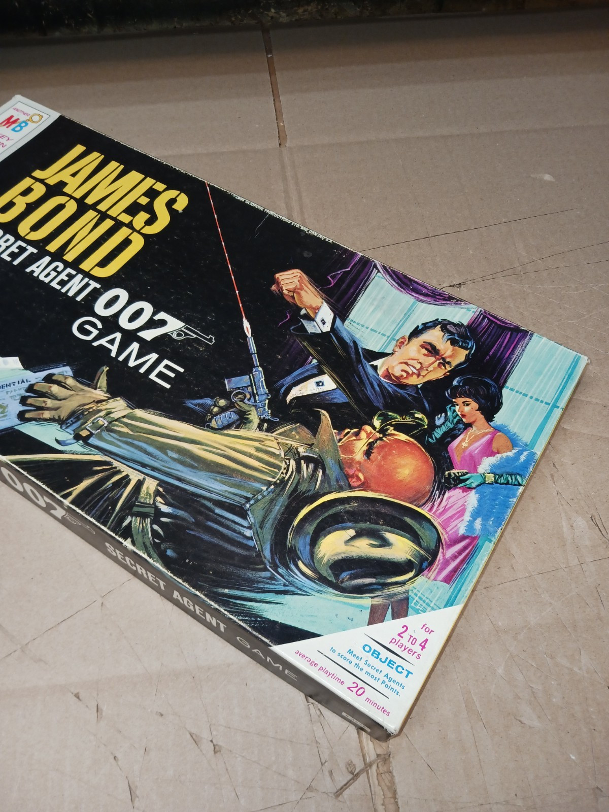 MTB Boardgame James Bond Secret Agent 007 Game Box 100% Complete. Good Condition
