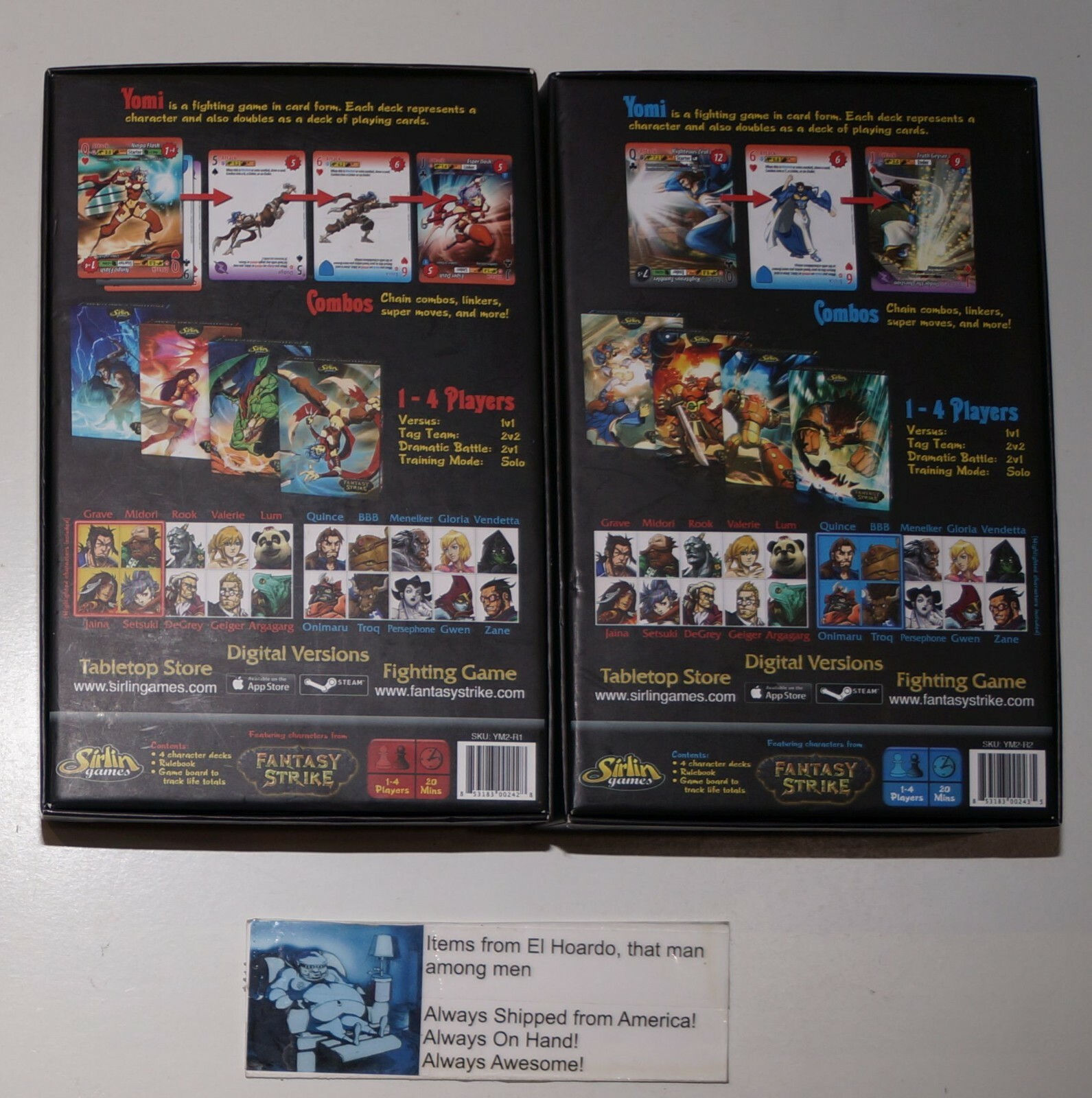 Yomi Round 1 And Round 2 Fighting Card Game Sirlin Games Used Good Condition