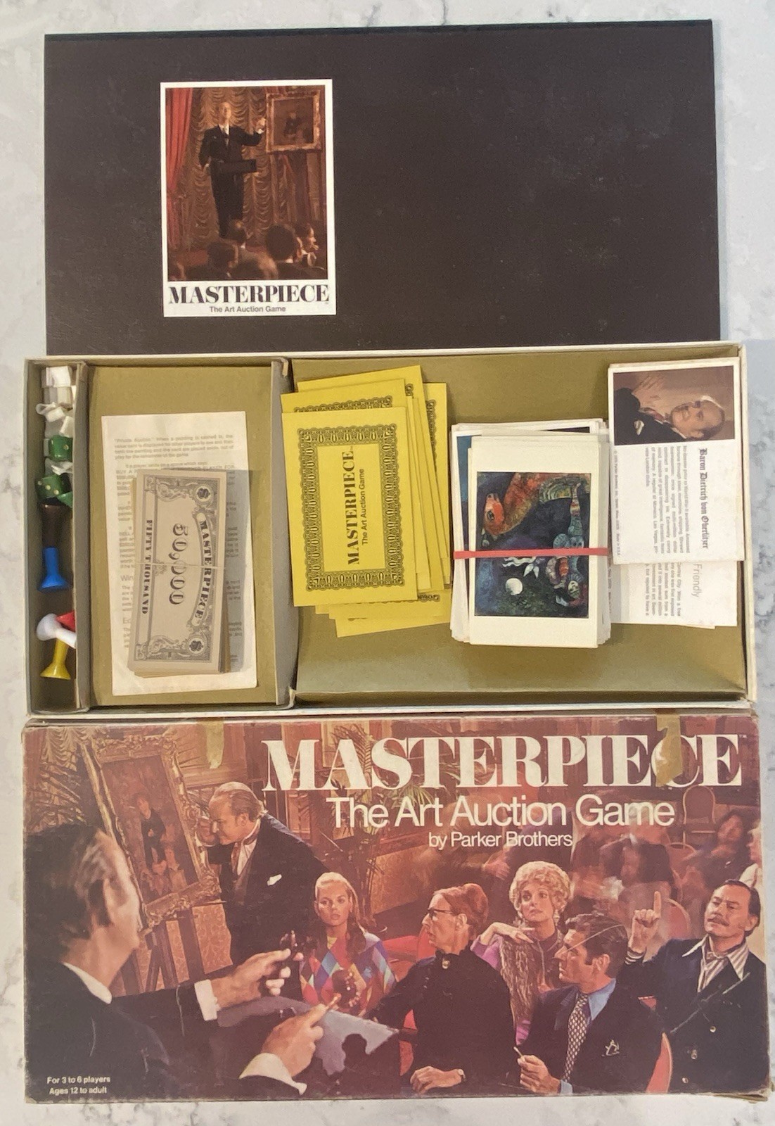 1970 Masterpiece Art Auction Game Parker Brothers