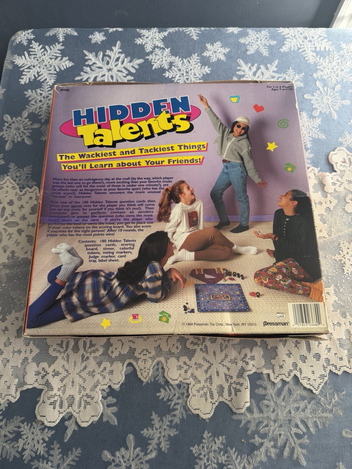 Hidden Talents Board Game 1994 Pressman Sleepover Teen Girl Party Game Incomp.
