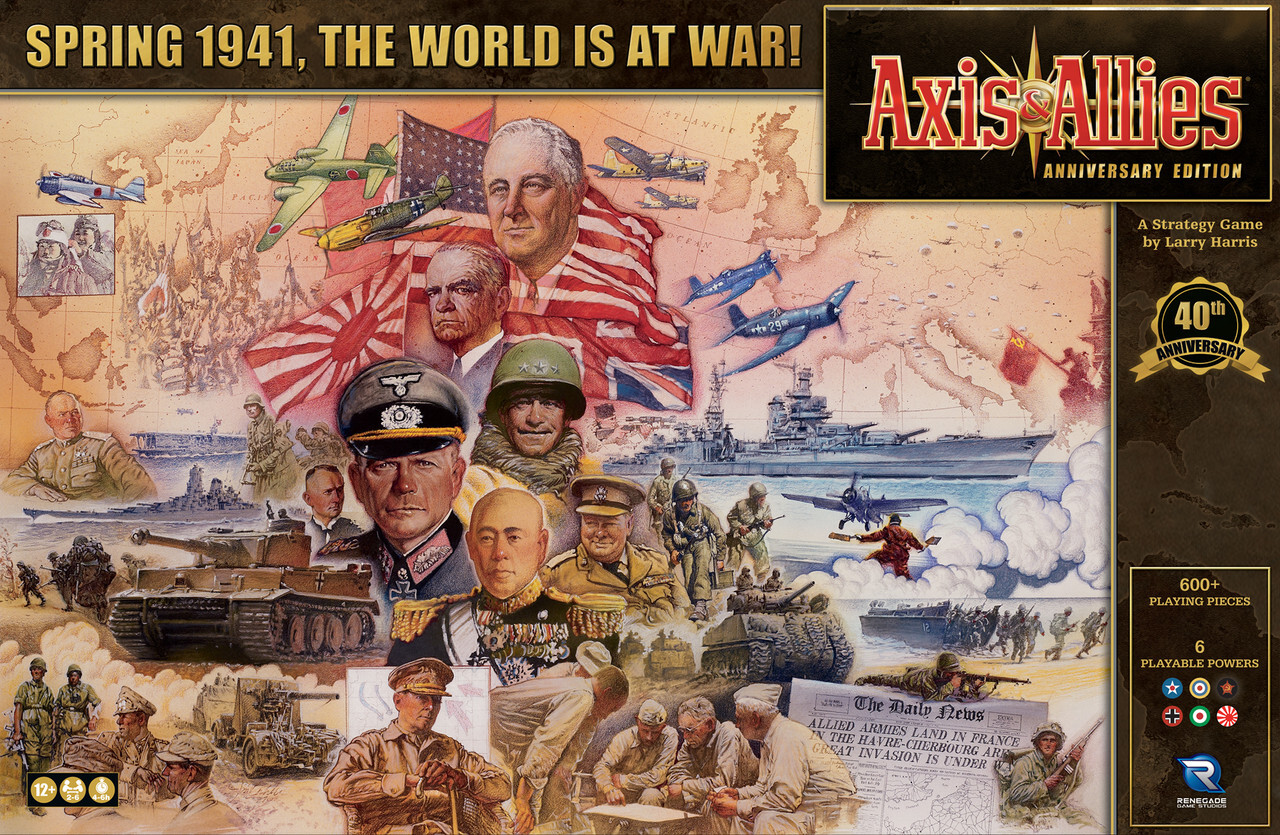 Axis & Allies: Anniversary Edition Board Strategy World War II Renegade Tabletop