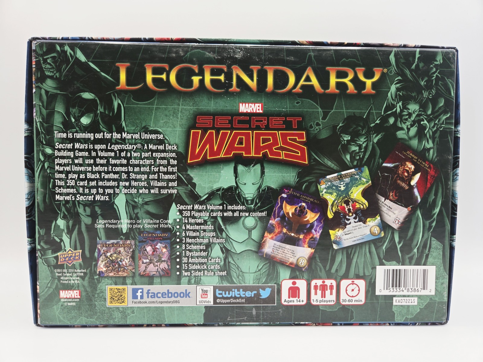 Marvel Legendary Deck Building Game Dark City Plus More !