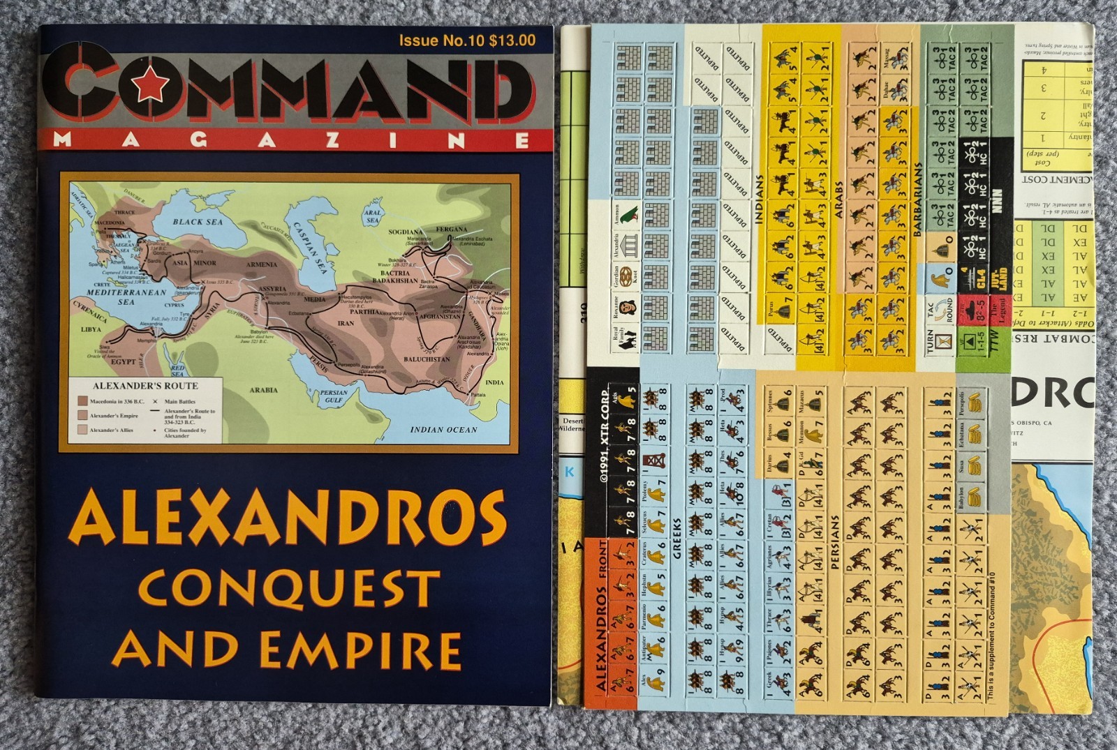 Command Magazine #10 w/game: Alexandros Conquest and Empire, Unpunched, XTR 1991