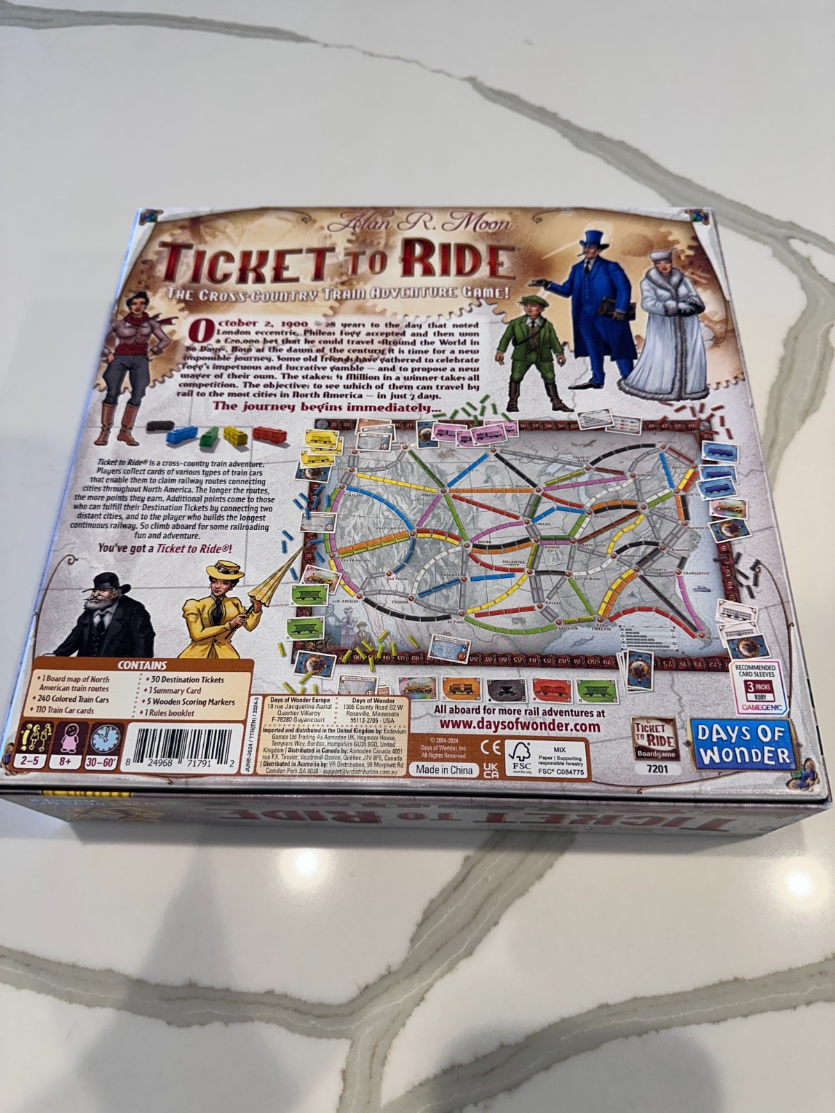 Days of Wonder Ticket To Ride Train Adventure Game – 2024 version
