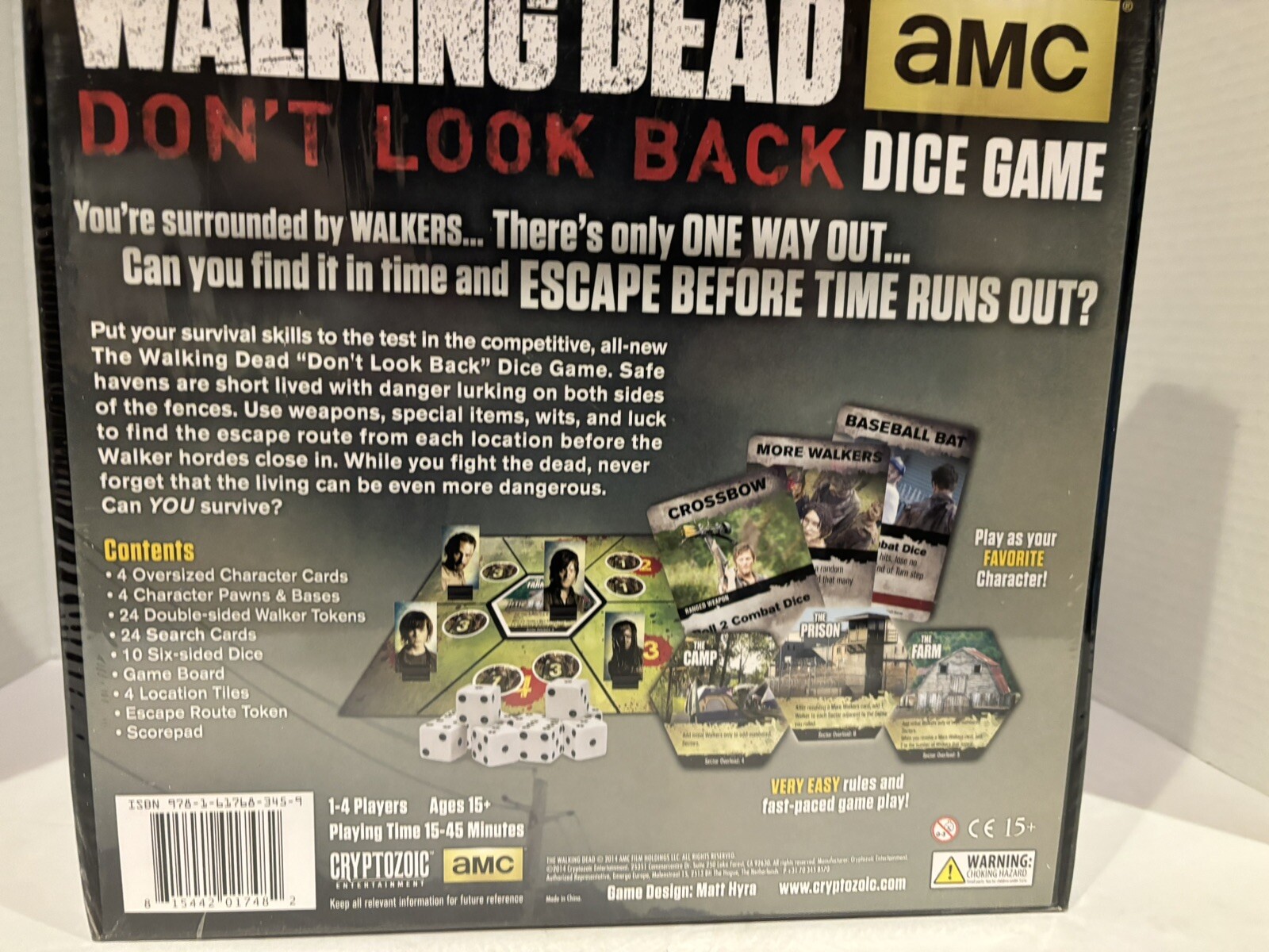 AMC The Walking Dead Don’t Look Back Dice Game Zombie Horror Board Game NEW