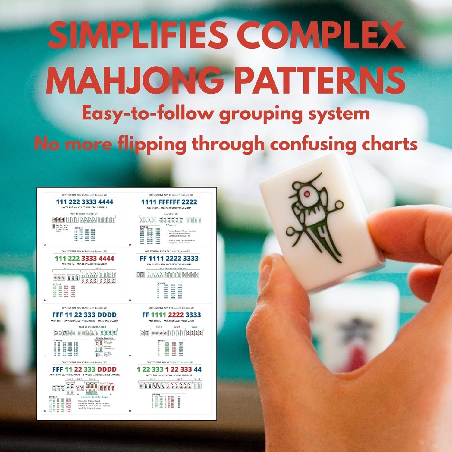 Flash Cards for Mah Jongg Learning – Helps Improve Memory and Problem Solving