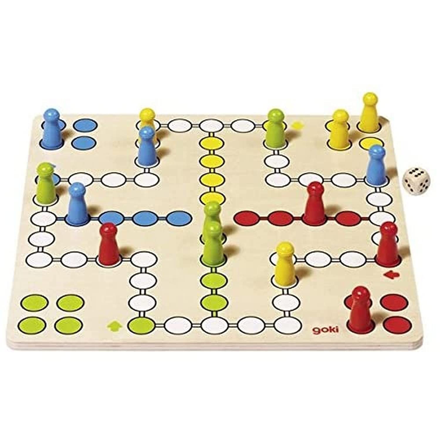 Goki 56710 Ludo Board Game, Basic, Mixed