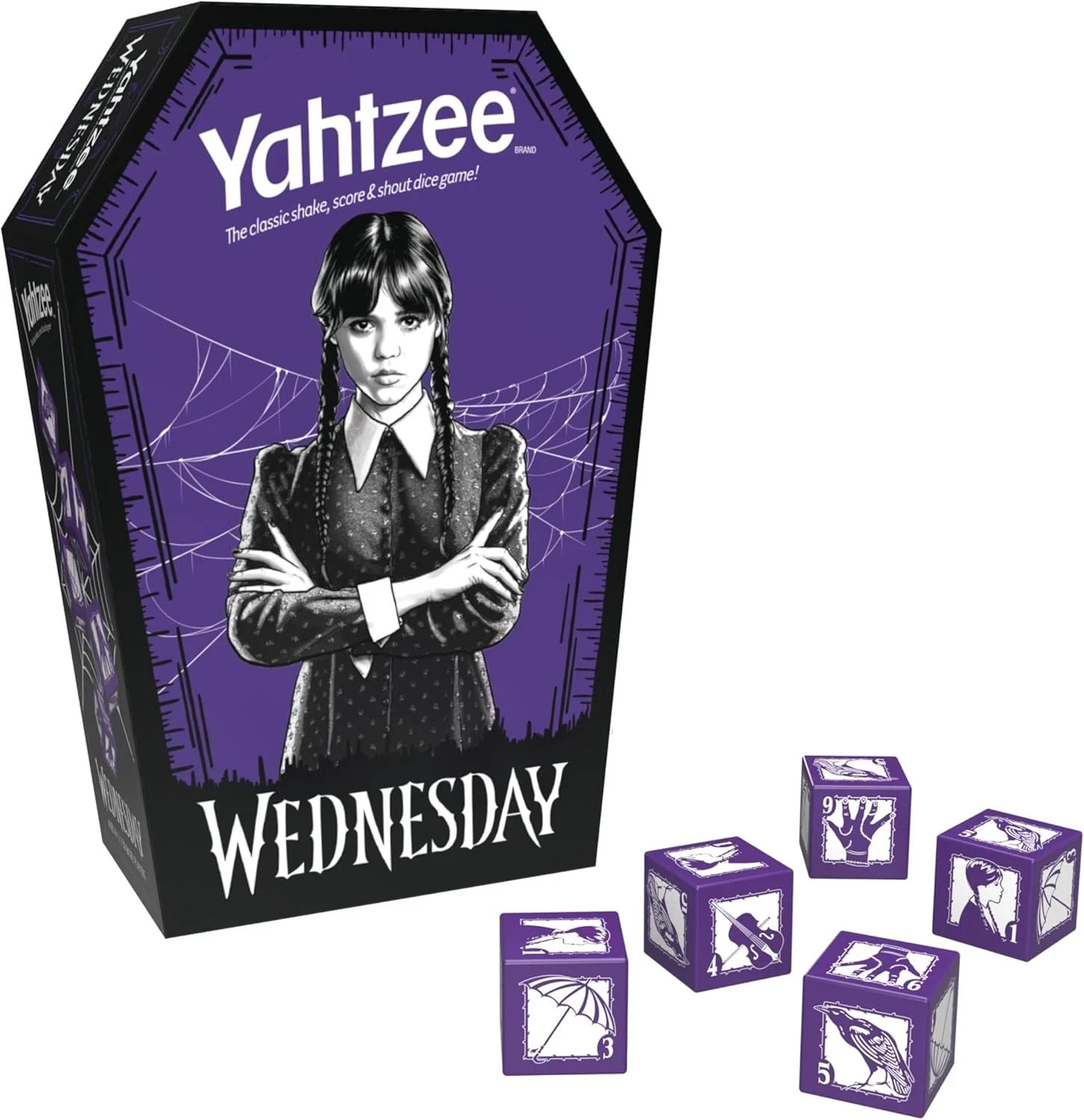 Yahtzee: Wednesday Addams Edition – New Sealed Board Game Family Fun Night