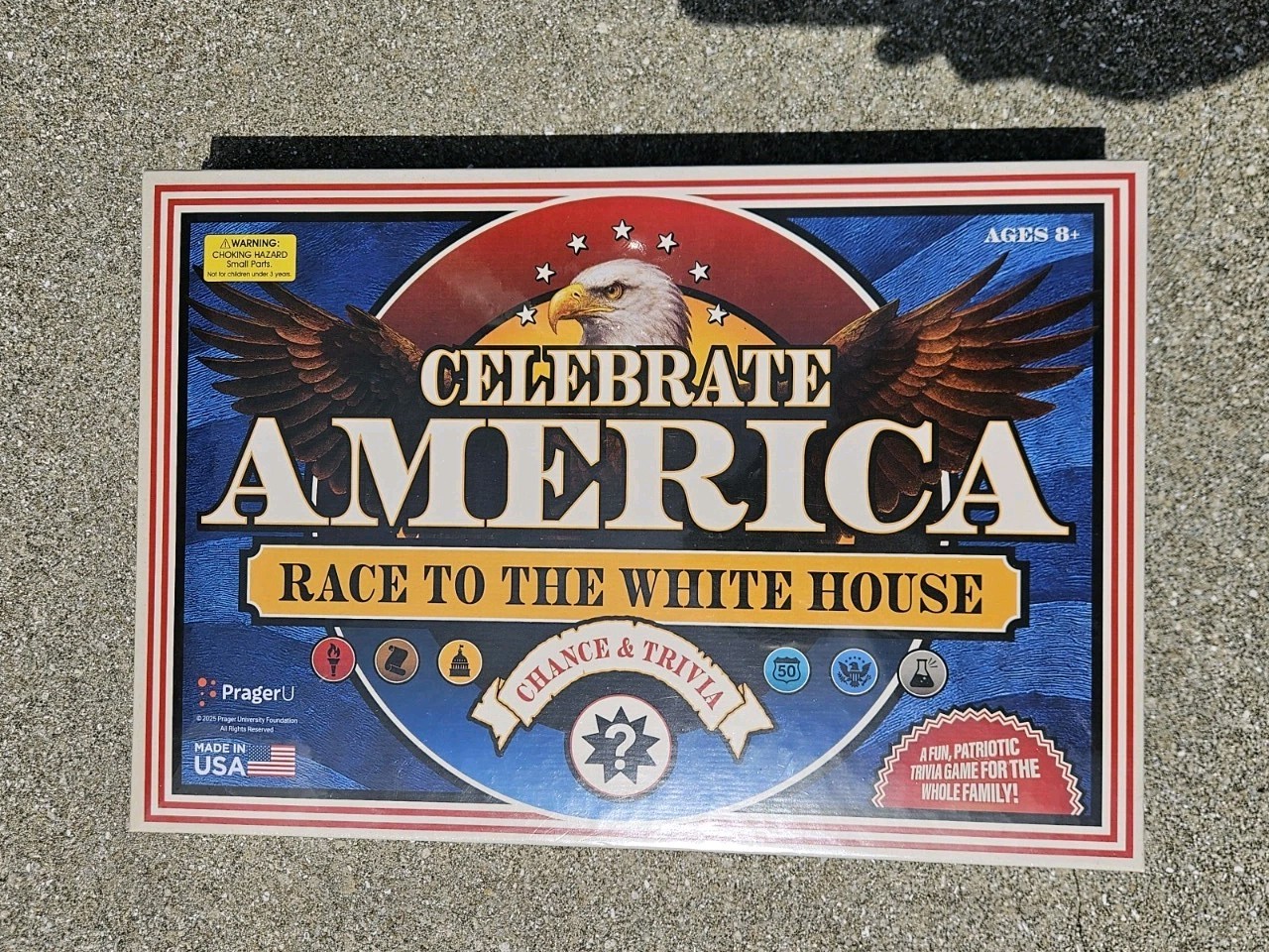 PragerU Celebrate America Race to the White House Board Game USA Trivia New