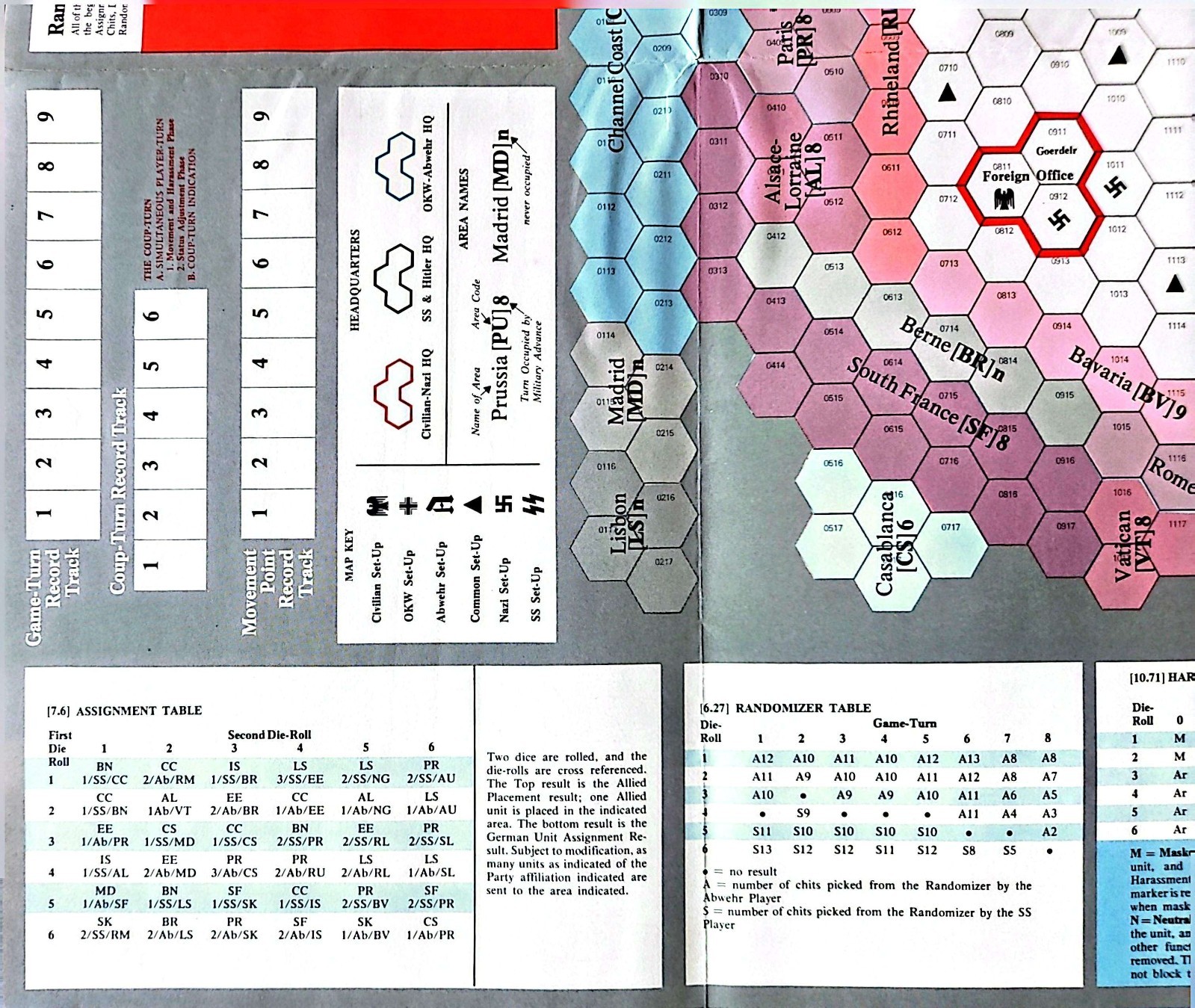 Strategy & Tactics #59 THE PLOT TO ASSASSINATE HITLER 1938-44 SPI 1976 UNPUNCHED
