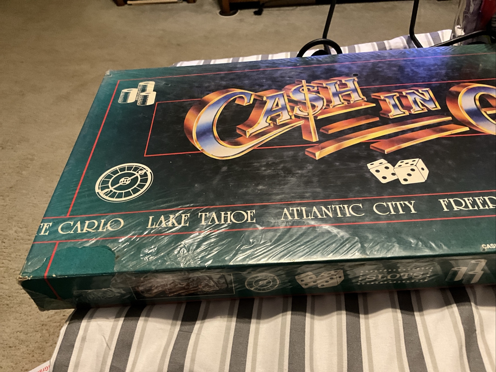 Ca$h In O Slots Board Game 1987 New Sealed 8 & UP FAST PACE GAME SLOTS, VINTAGE