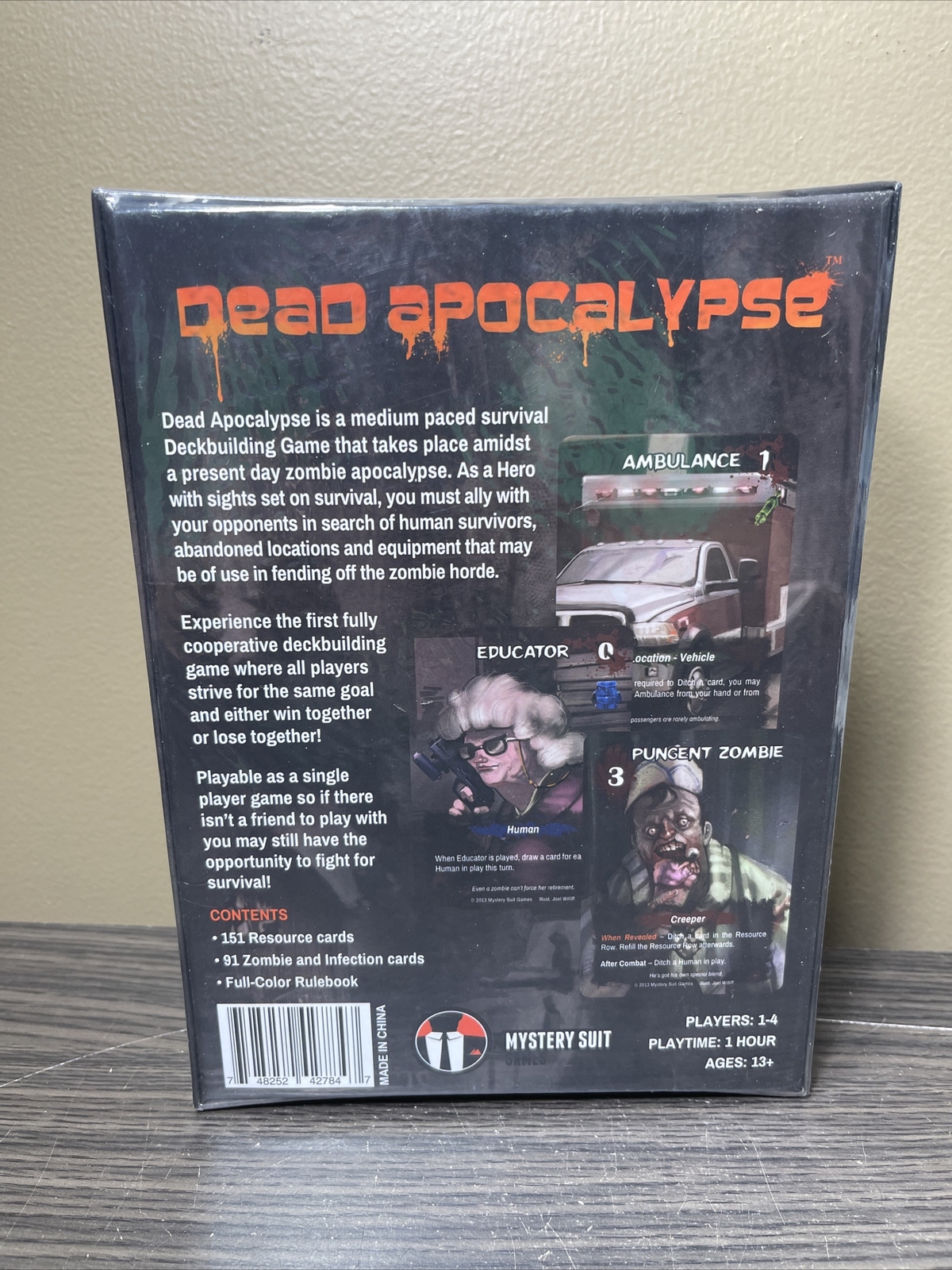 Dead Apocalypse Deck Building Card Game Mystery Suite 1-4 Players Joel Wittlif