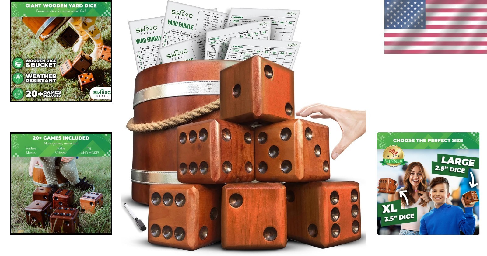 All-in-One Yardzee & Farkle Dice Game Set
