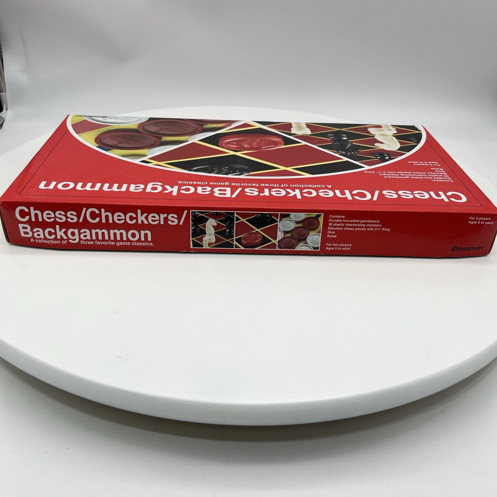 Chess / Checkers / Backgammon – 3 Games in One with Full Size Staunton