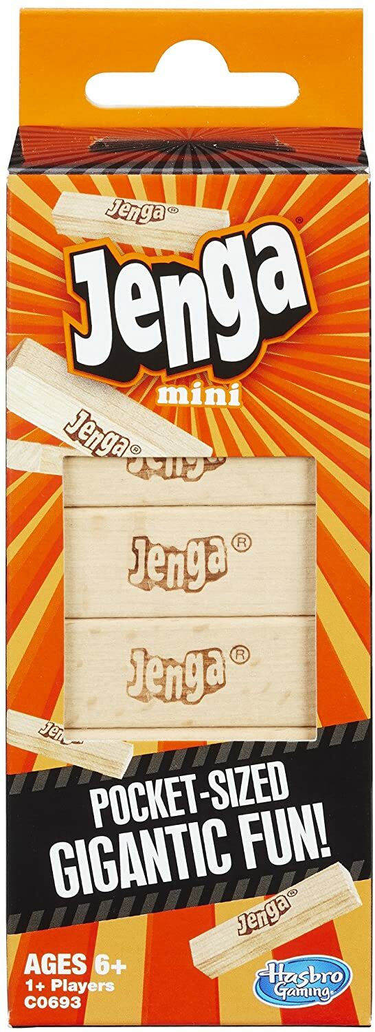 Jenga Mini Game Pocket Sized Gigantic Fun Ages 6 and up, for 1 or More Players