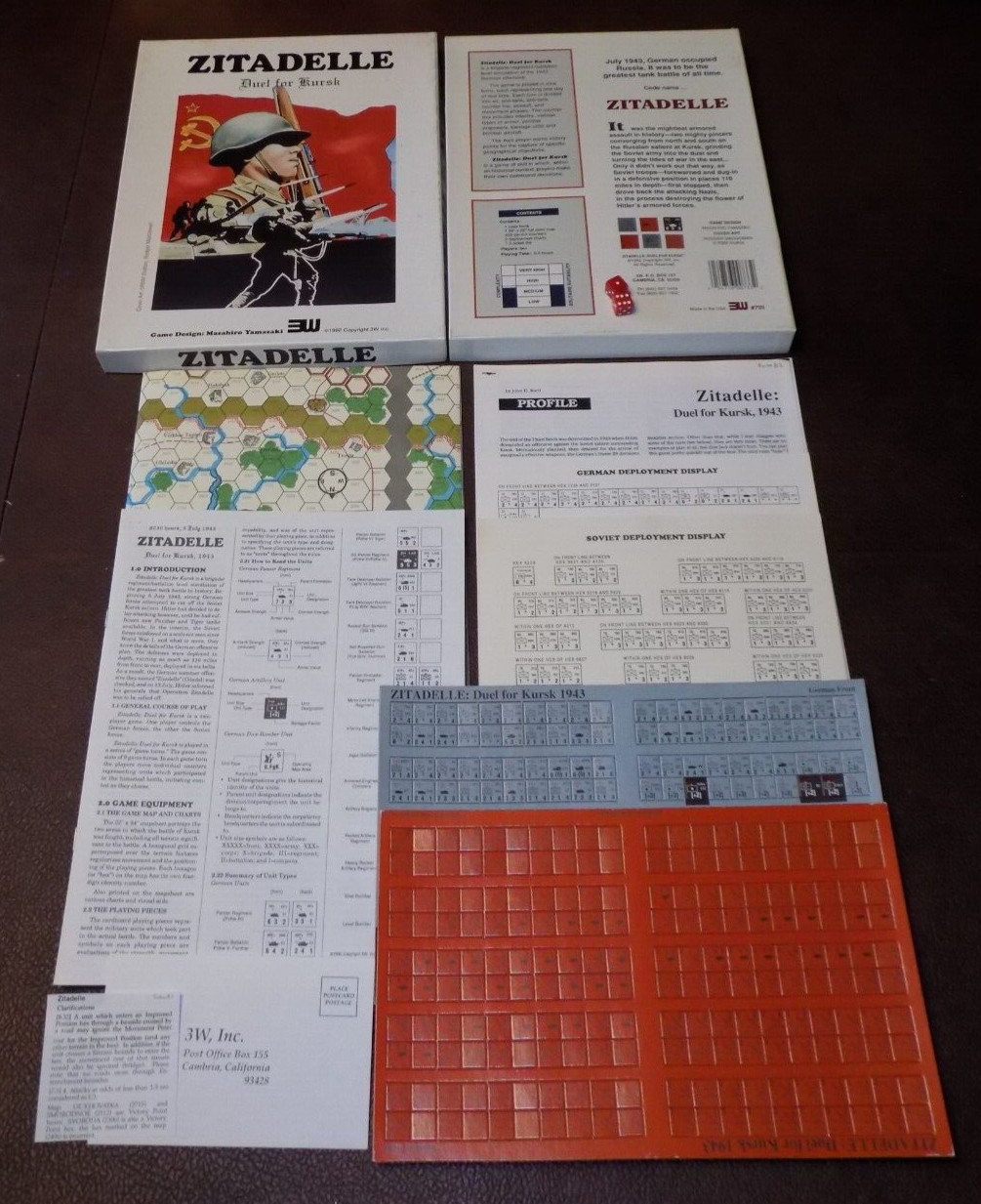 Zitadelle Duel for Kursk 1943 Greatest Tank Battle in History 3W 1992 Unpunched