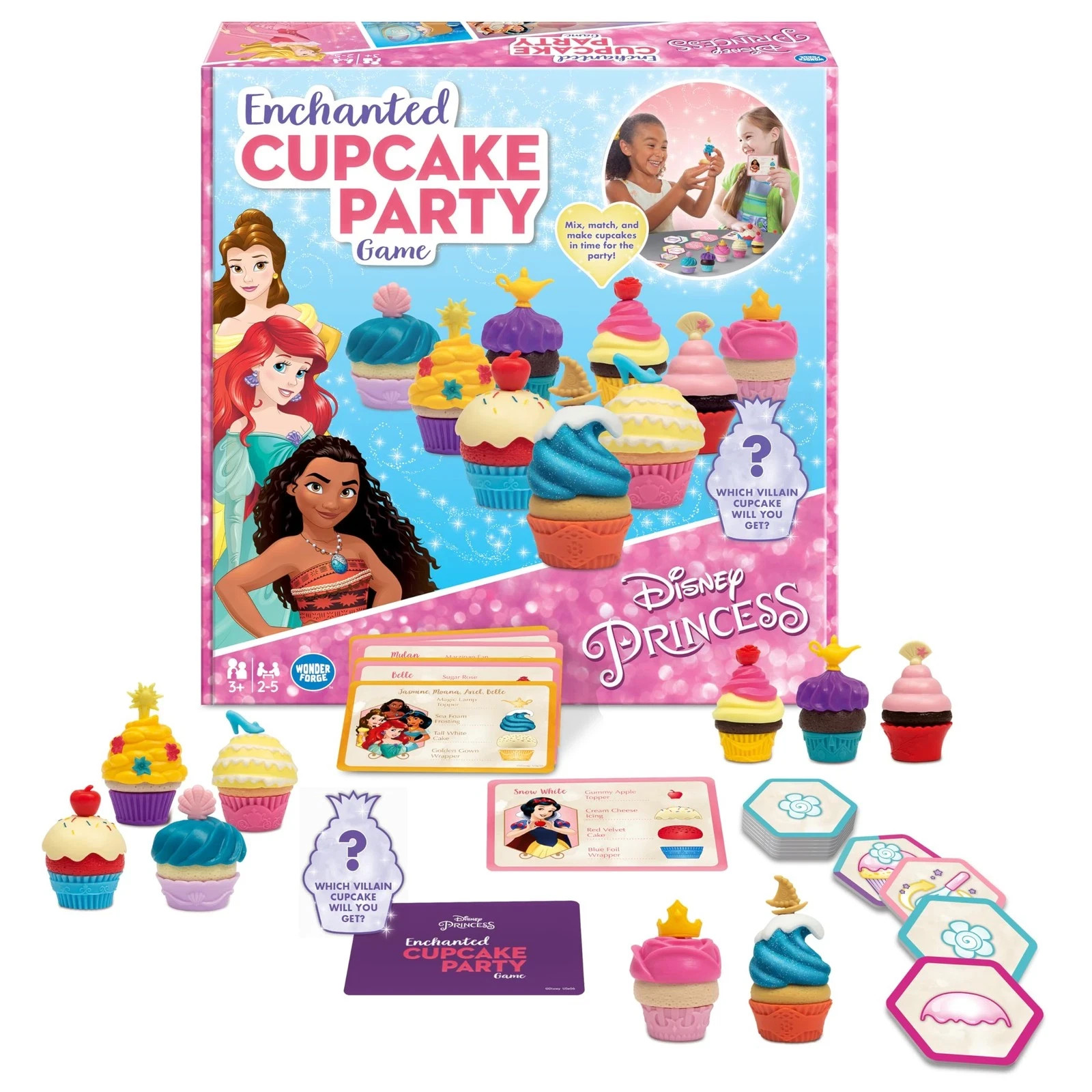 Wonder Forge Disney Princess Enchanted Cupcake Party Game – Exciting Matching