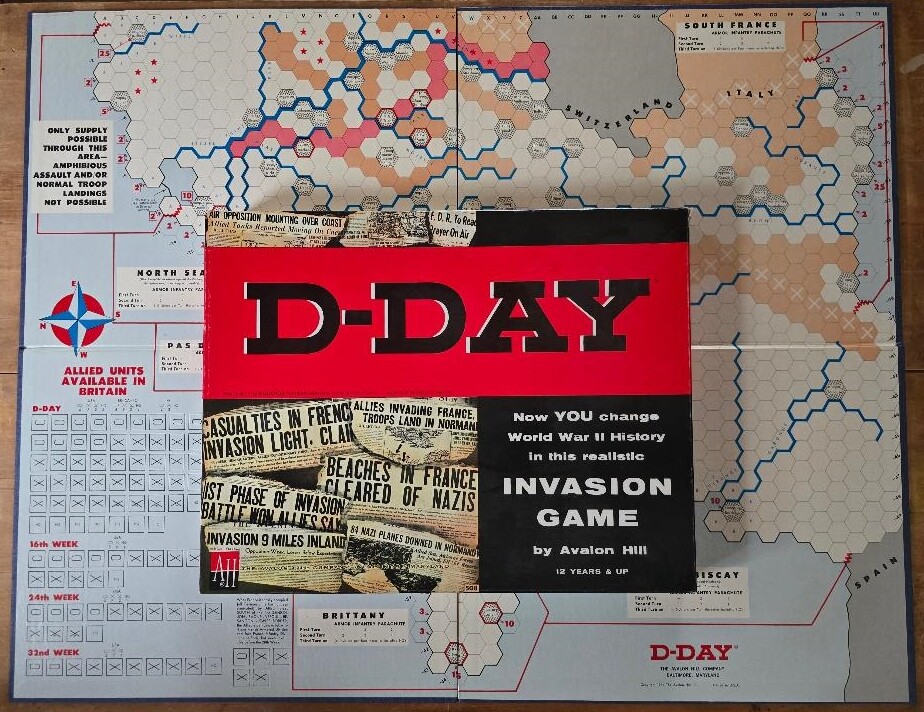 D-Day A World War II Invasion Game 1965 Avalon Hill #508