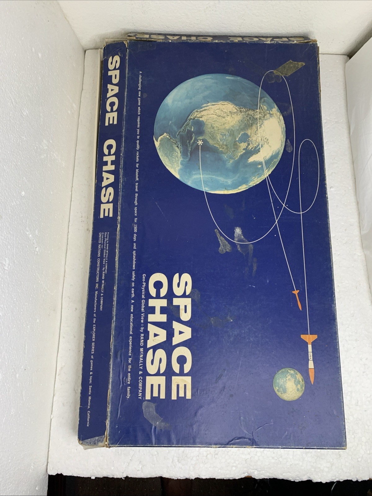 1967 Space Chase Board Game United Nations Constructors Inc. Made In USA