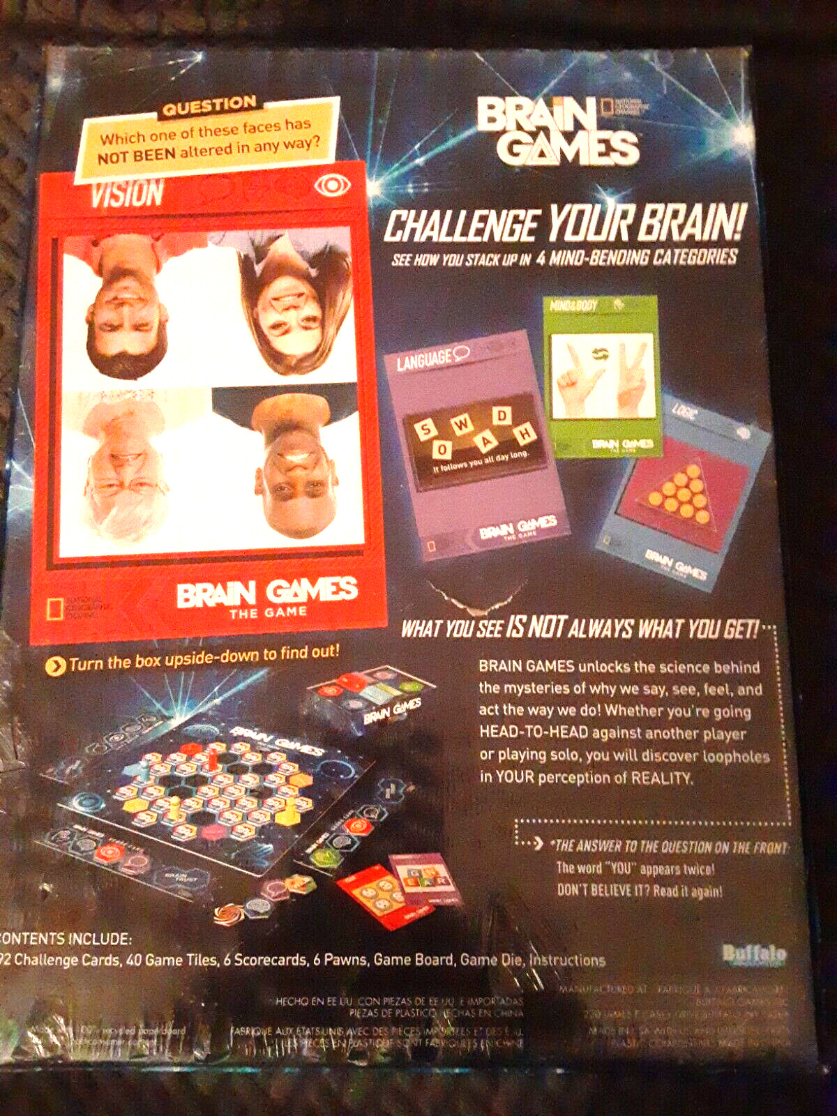 Brain Games National Geographic Channel Complete Board Game Family Education NOS