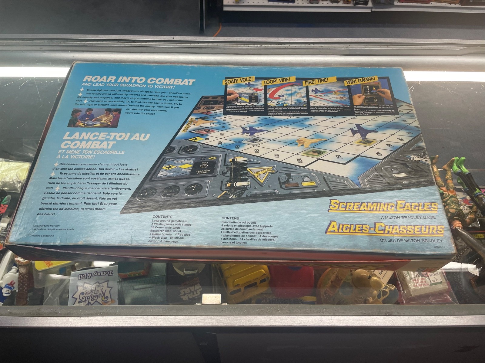 Vtg 1987 Screaming Eagles Board Game Milton Bradley English French Complete