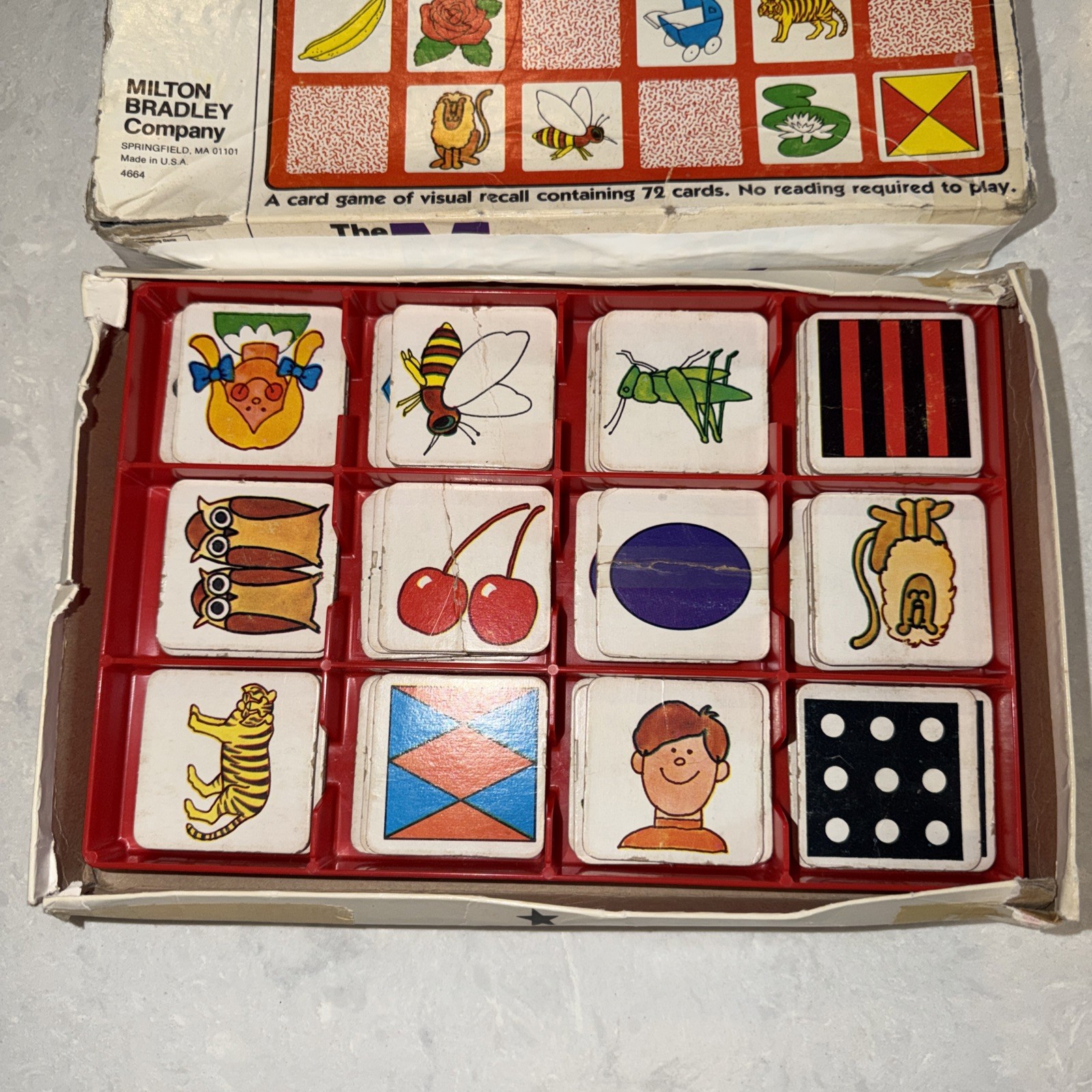 Vintage 1980 MB Original Memory Card Matching Game Complete Milton Bradley