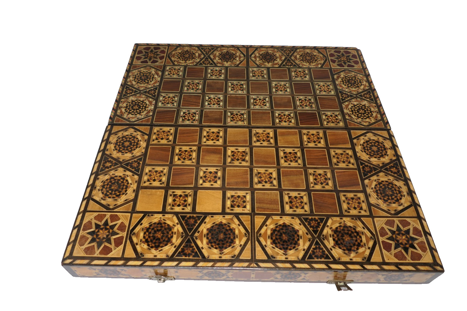 Backgammon Chess Set Handmade Solid Inlaid Wood Game Board