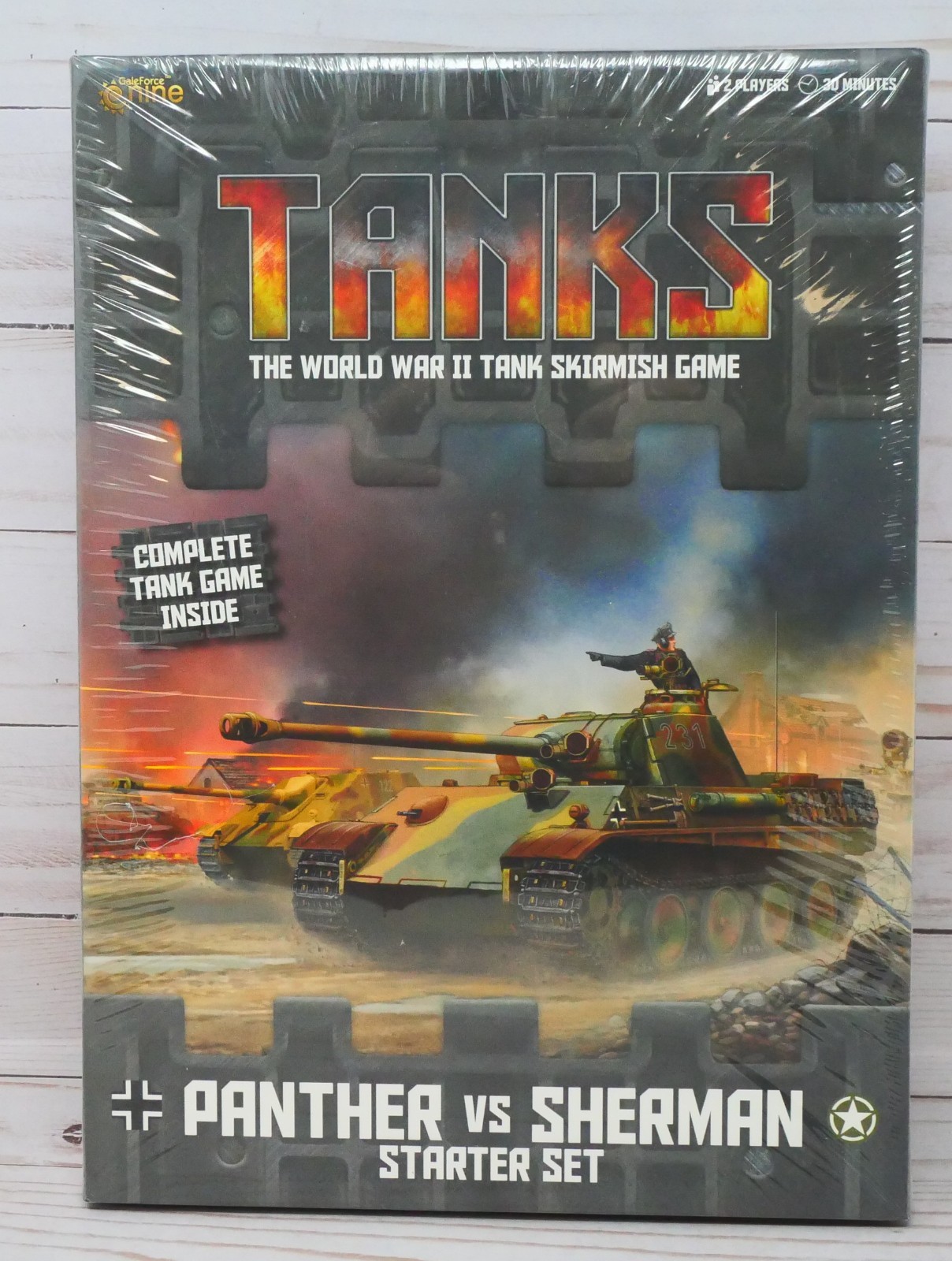Gale Force Nine GF9 Games, Tanks Panther vs Sherman Starter Set, Sealed
